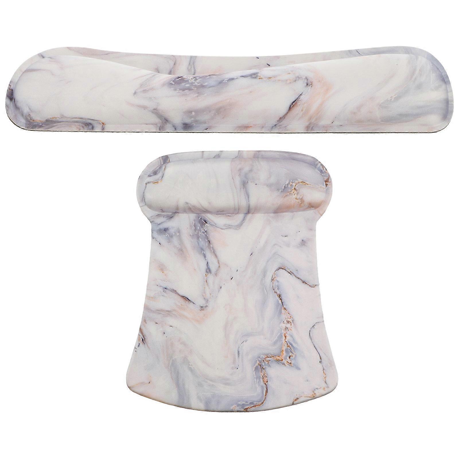 Arm Rest For Keyboard Wrist Rest Support Pads Ergonomic Design White 25.00X20.00X2.50CM Anti-slip 2Pcs