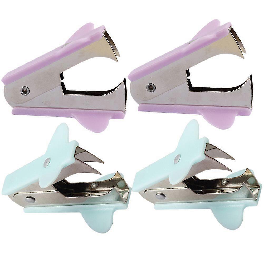 4Pcs Staple Remover Portable Small Staple Remover Practical Staple Puller Office Staple Remover