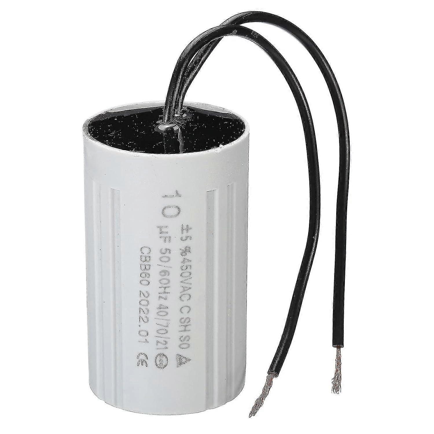 Cbb60 10uf Running Capacitor, Ac 450v 2 Wires 60x35mm