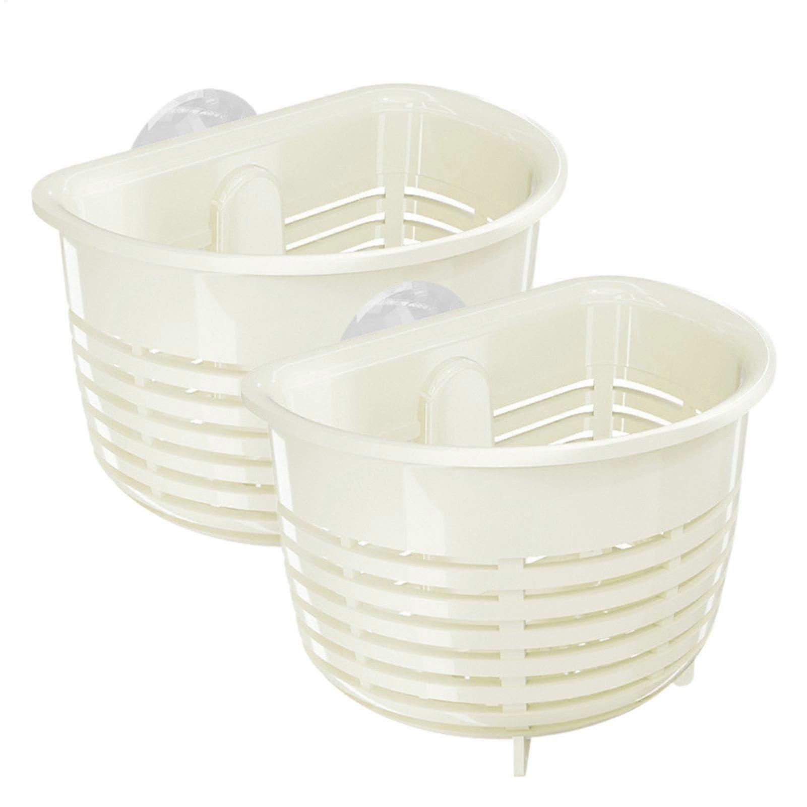 Multi-Functional Drain Basket, Sink Organizer with Suction Cup - Space-Saving Storage for Fruits, Onions, Ginger, Garlic
