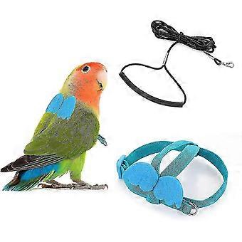 Adjustable Bird Harness With 80 Inch Leash, Outdoor Flying Kit Training Rope For Birds Parrots Cockatiel
