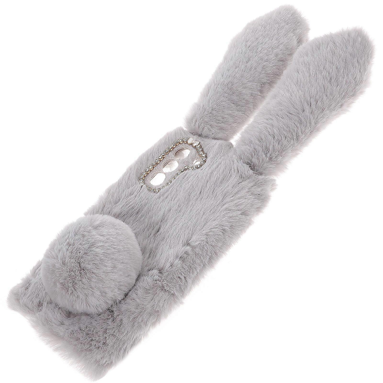 Soft TPU Plush Rabbit Ear Phone Case with Furry Texture, Scratch Resistant Compatible with Samsung, Stylish Design for Daily Use