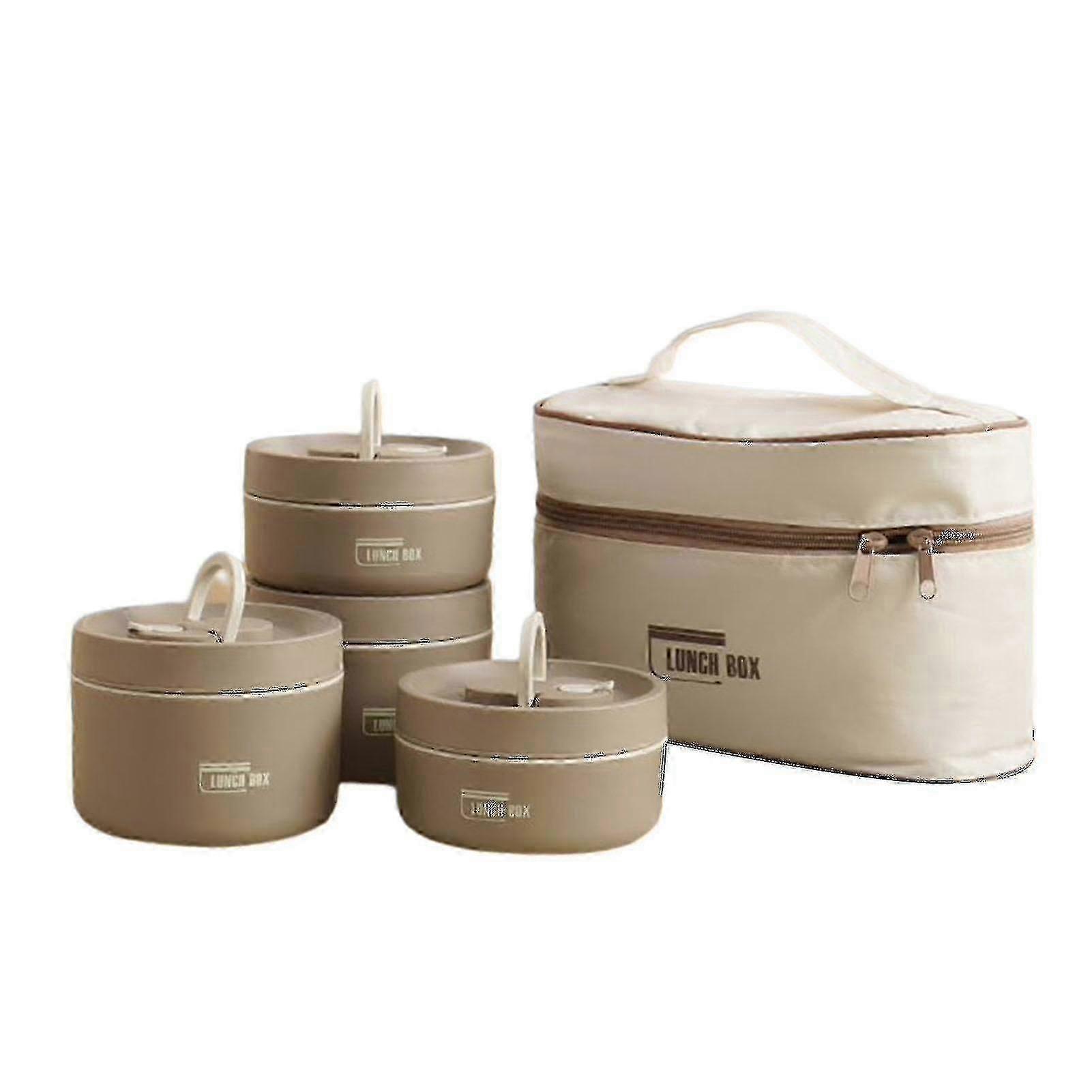 Multi-layer Portable Insulated Lunch Container Set for Family Picnic