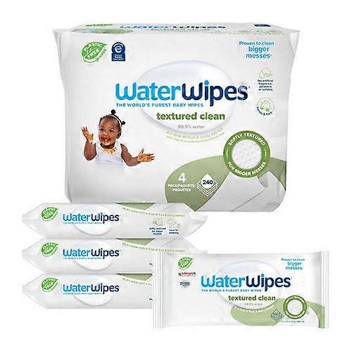 WaterWipes Baby Wipes Textured Clean, 4 Pack