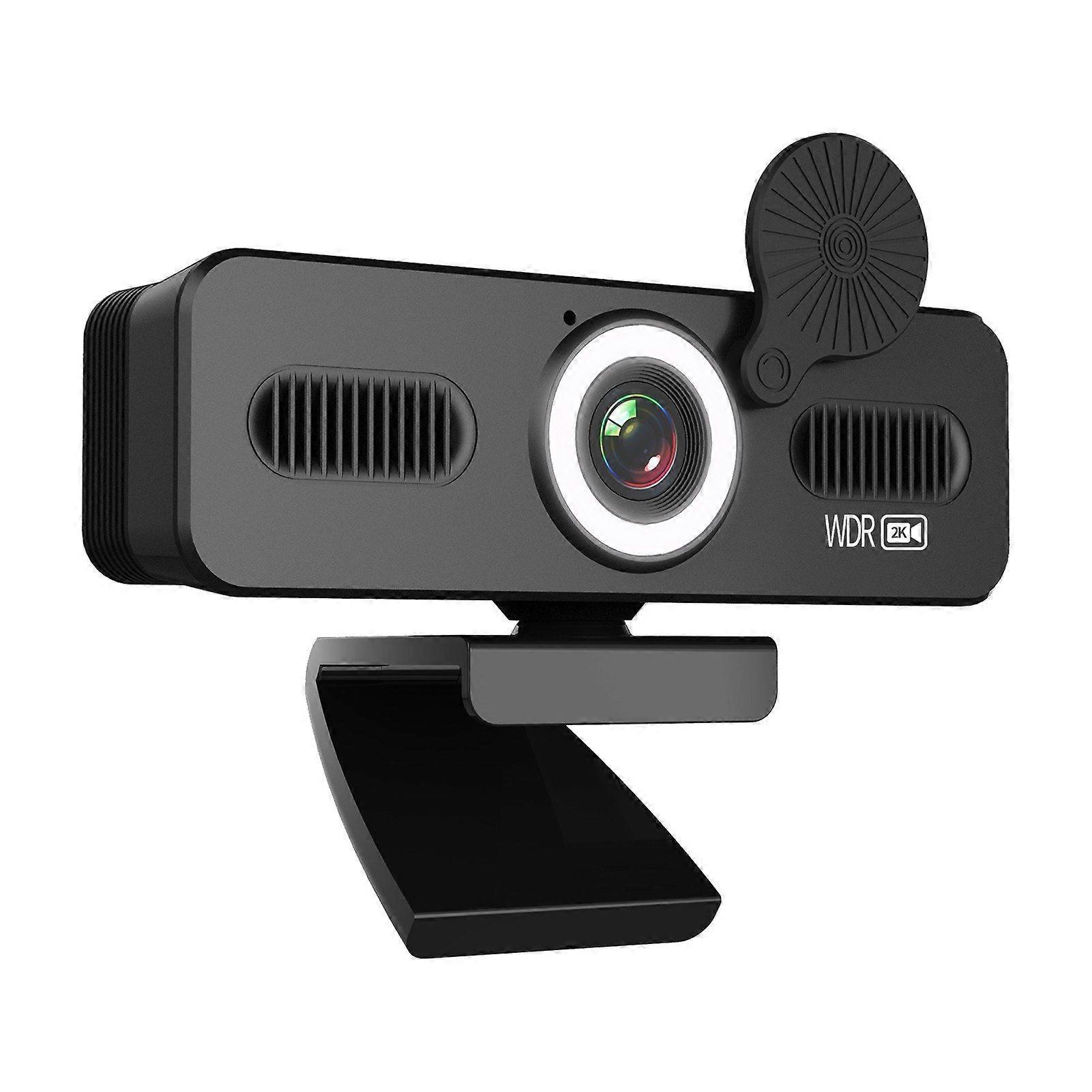 HD 120-degree Wide Angle USB Computer Webcam with Microphone with Fill-in Light Free Drive for Recording Calling Conferencing Gaming