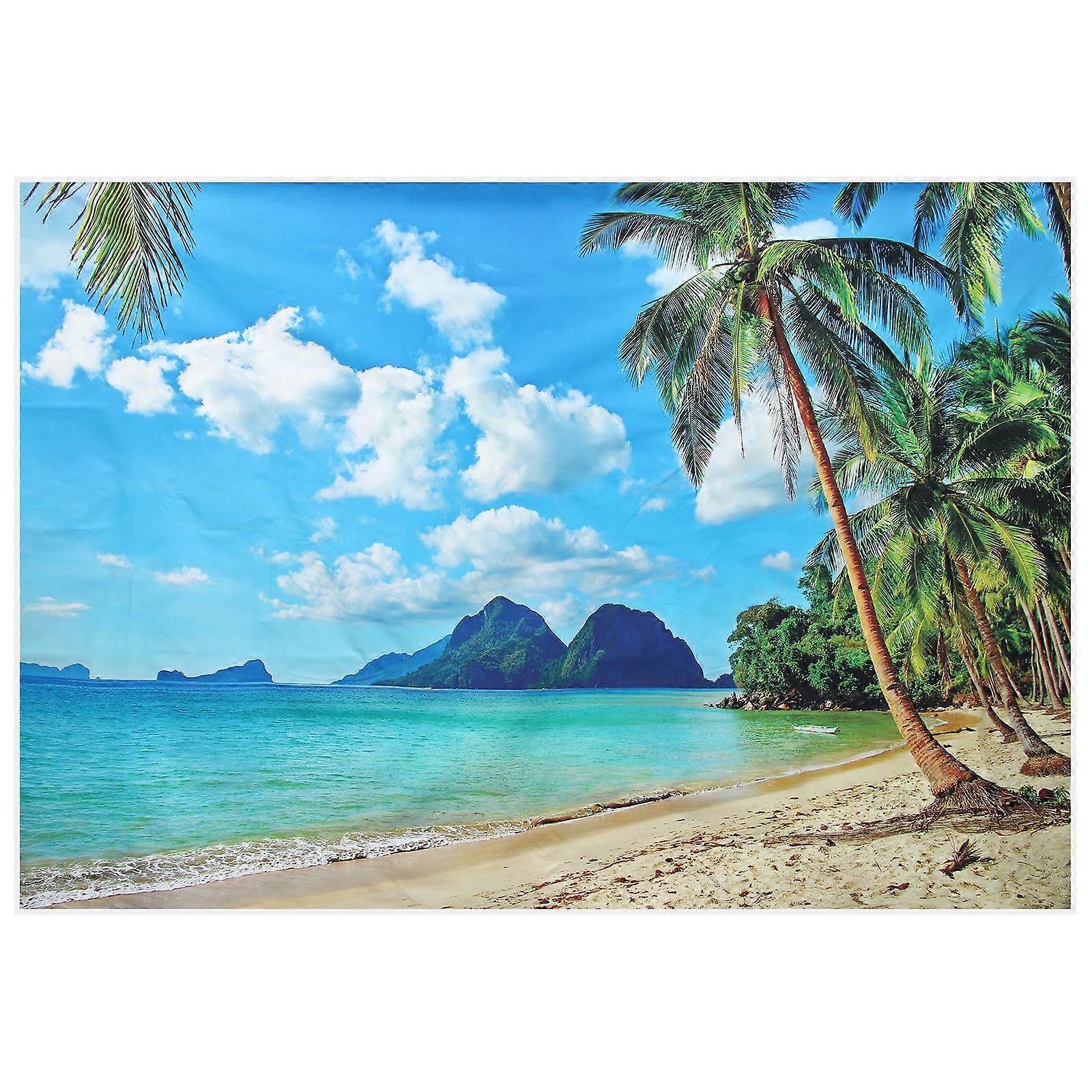 Hawaiian Beach Backdrop Photography Background Cloth Tropical Decor 210x150cm 1Set