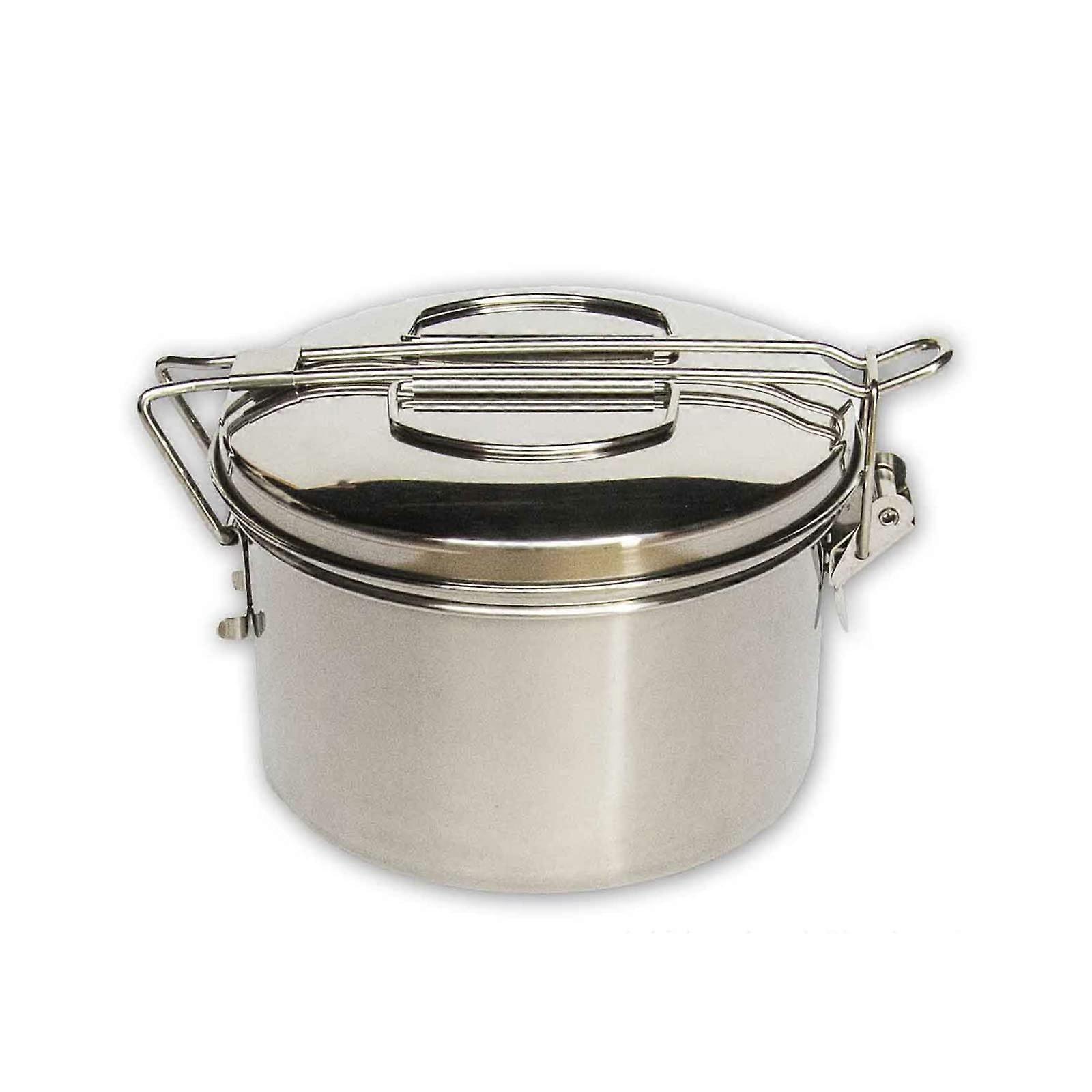 Camping lunchbox, cookware set, pot set, ultralight, portable bowl, picnic (Silver 14cm)