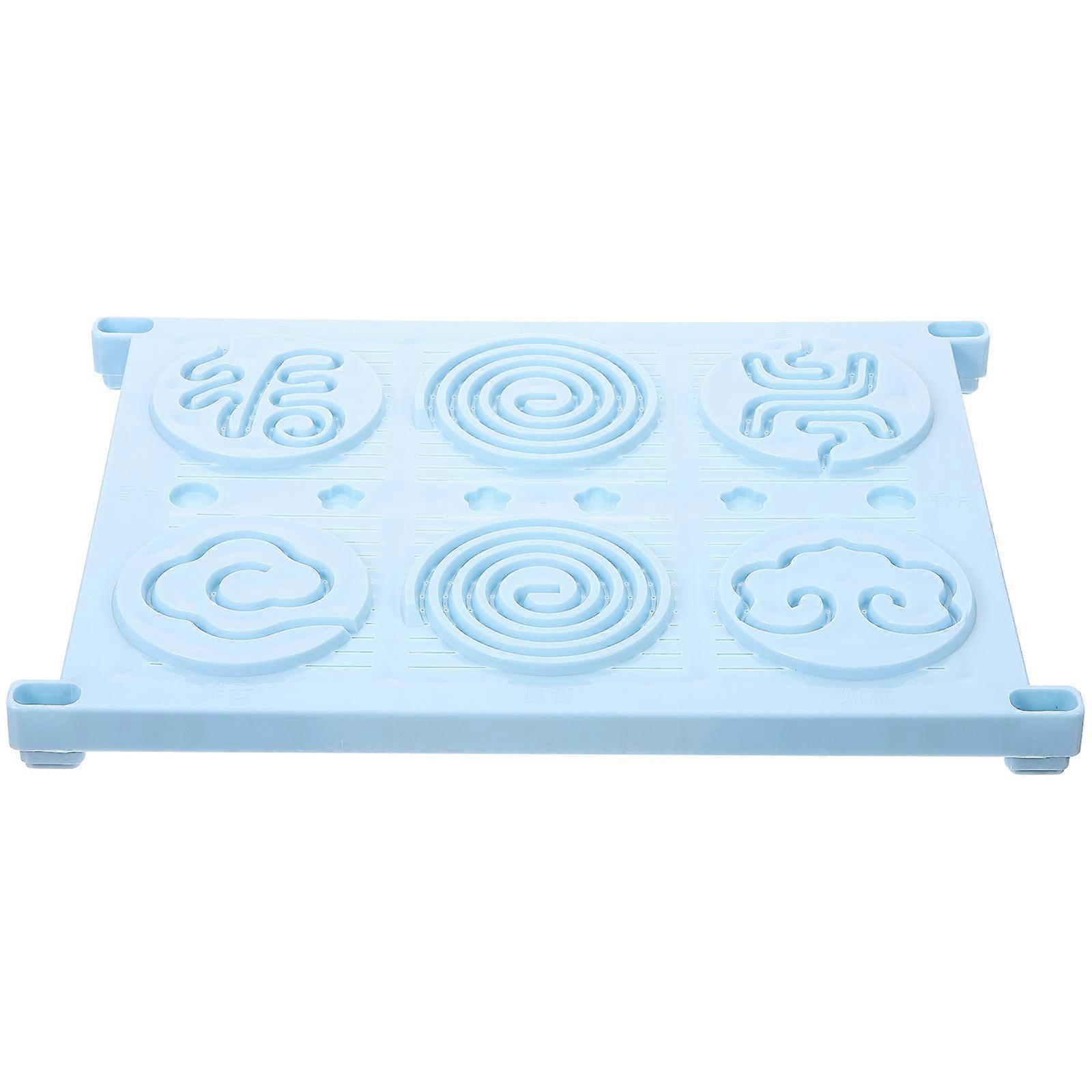 Incenses Making Tool Rectangular Incense Making Tray Professional Use Sky-Blue 26.50X18.50X2.00CM 1Pcs