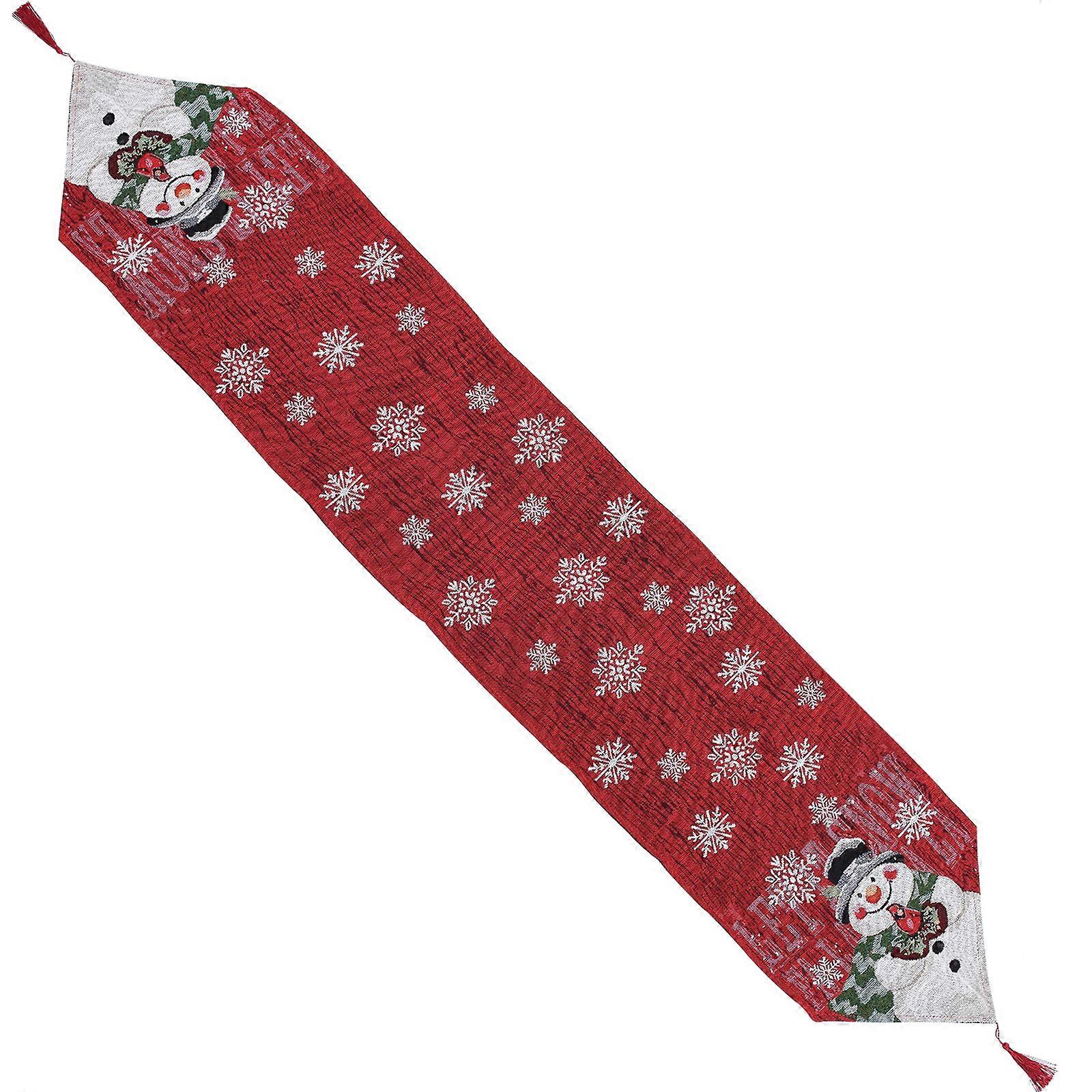 Colorful And Delicate Design, Snowman Print Decor Perfect For Adding A Touch Of Whimsy To Your Holiday Decor, Enhances Any Tabletop Including Dining,