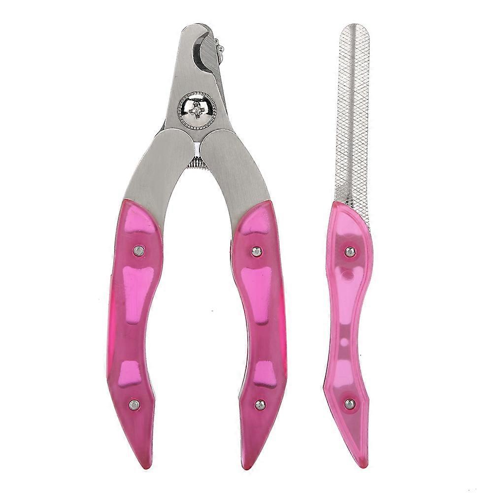 Stainless Steel Pet Nail Clipper Cutter Sharpener with Plastic Handle for Dogs Cats