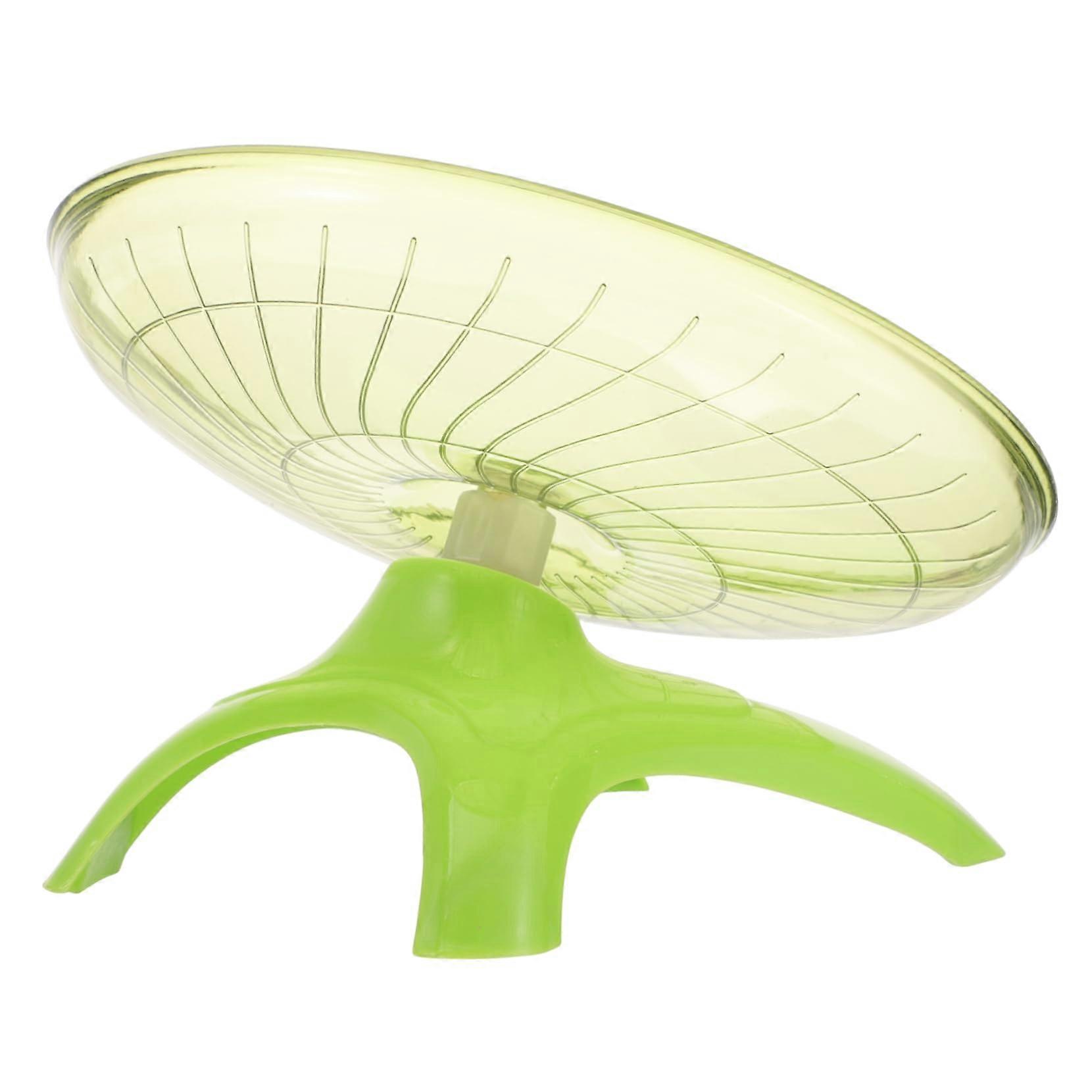 Hamster Wheel for Hamsters and Small Animals, Running Exercise Wheel with Flying Saucer for Chinchillas and Gerbils, Hamster Toy, Matcha Green