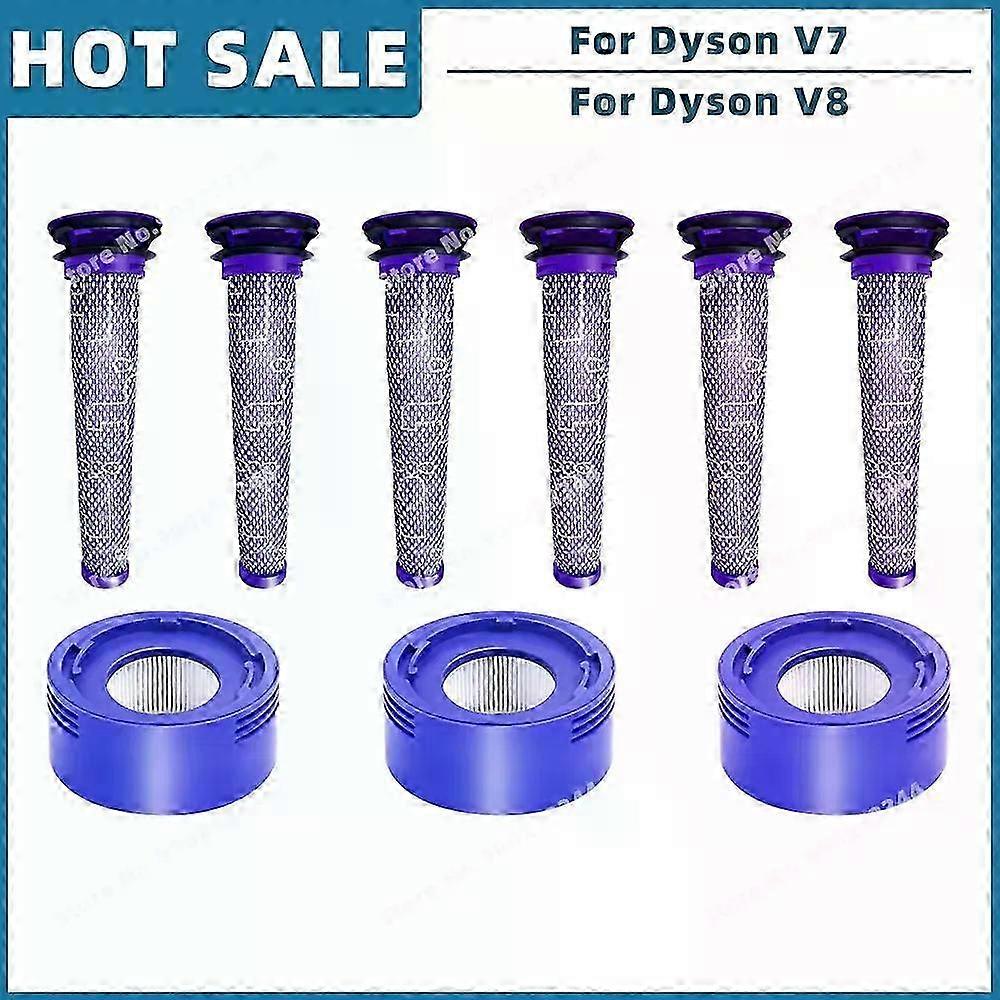 Replacement Pre & Post Filter Accessories for Compatible Cordless Vacuum Cleaners