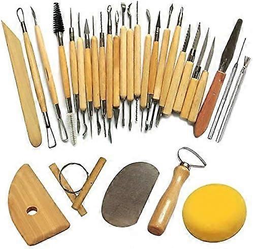Pottery Tool Clay Sculpting Tools Chisel for Potter/Ceramic Artist Kit 30 Pcs
