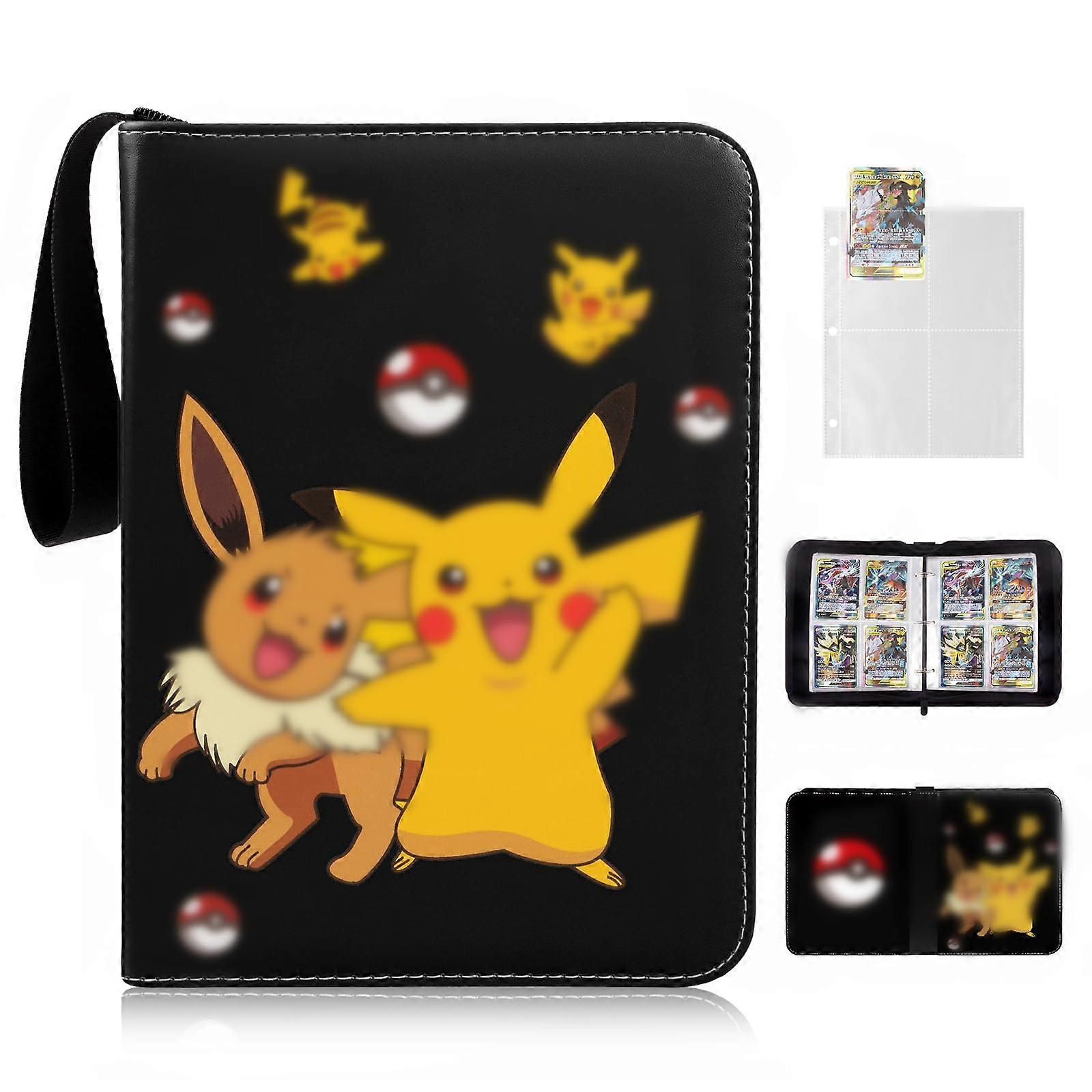 Scrapbook For Pokemon Cards, 50 Pages, 400 Card Capacity, 04-4 Pocket Pages, Trading Card Album for Pokemon With Stapler
