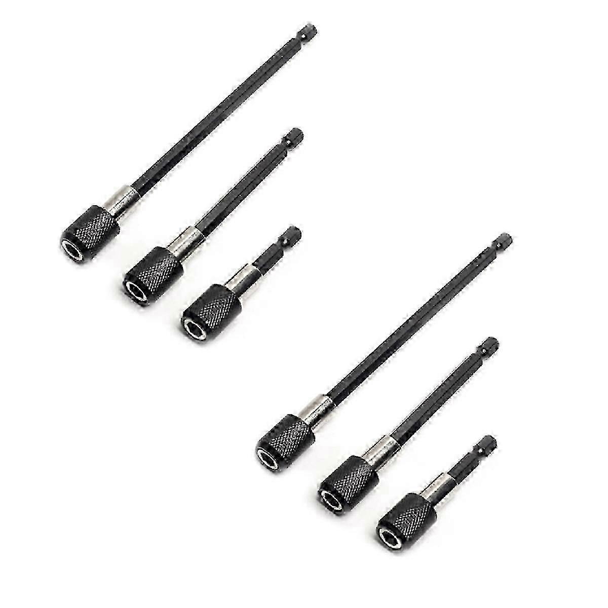 2 Sets Hexagon Quick Release Self-Locking Extension Rod Drill Driver Screwdriver Tool
