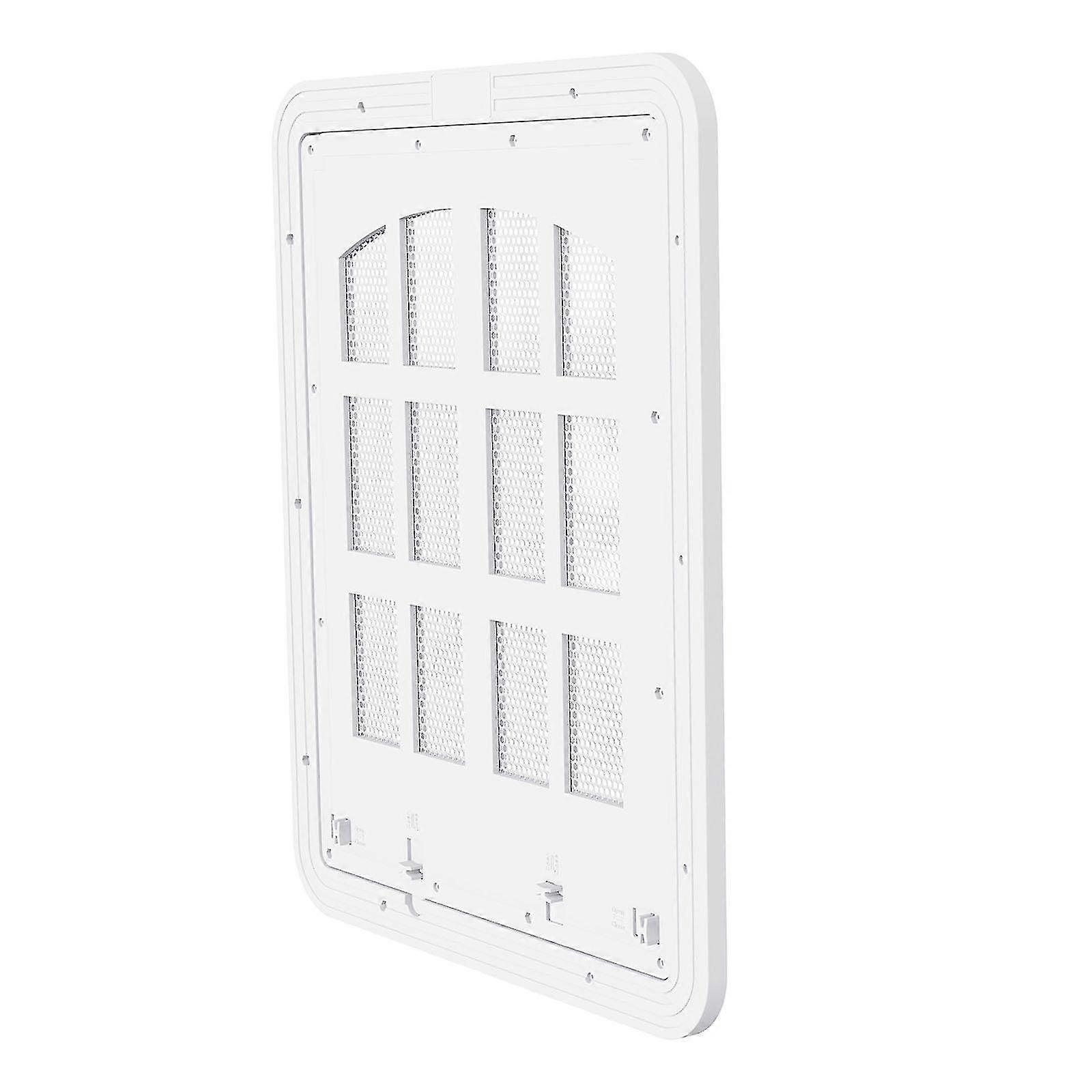 Pet Screen Door for Doors and Walls with Screws, 2-Way Locking Cat Door Suitable for Small Dogs, Color: White