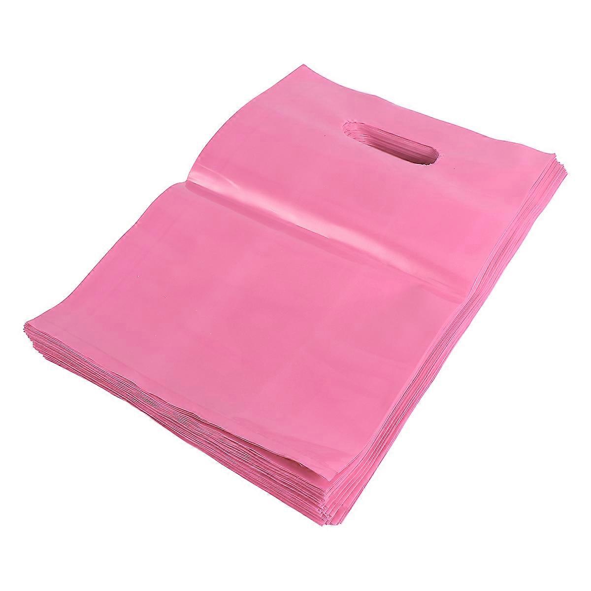 Bags Simple Design Party Use Pink 30x20cm Food Storage 100Pcs