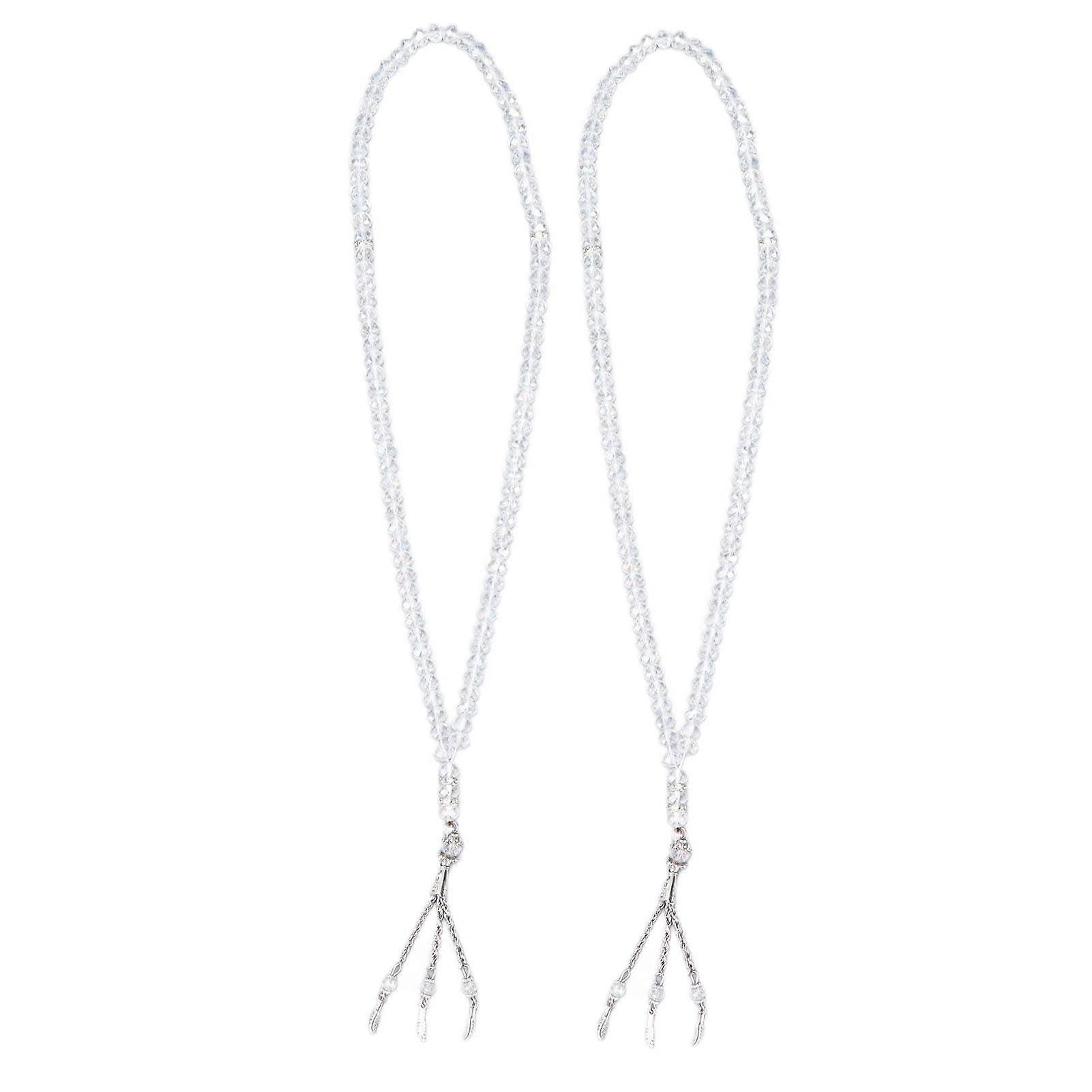 2025 Latest Model  2PCS Prayer Beads Transparent Texture Fine Workmanship