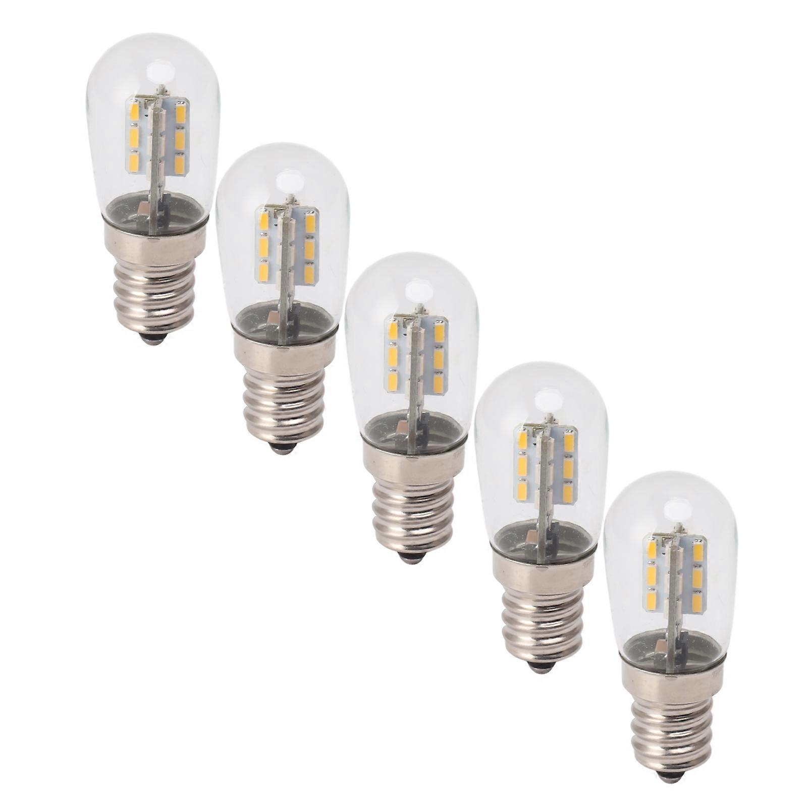 5Pcs E12 LED Bulb High Brightness 120V Fridge Lamp Bulb with 24pcs Bead for Refrigerator