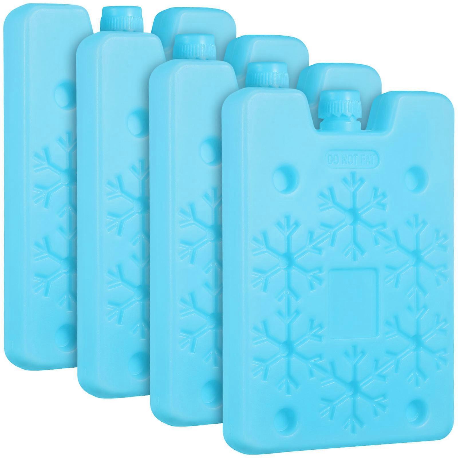4 Reusable Cooler Packs for Lunch Boxes – Lightweight, Multi Purpose Freezer Ice Packs for Cooler Bags and Food Preservation