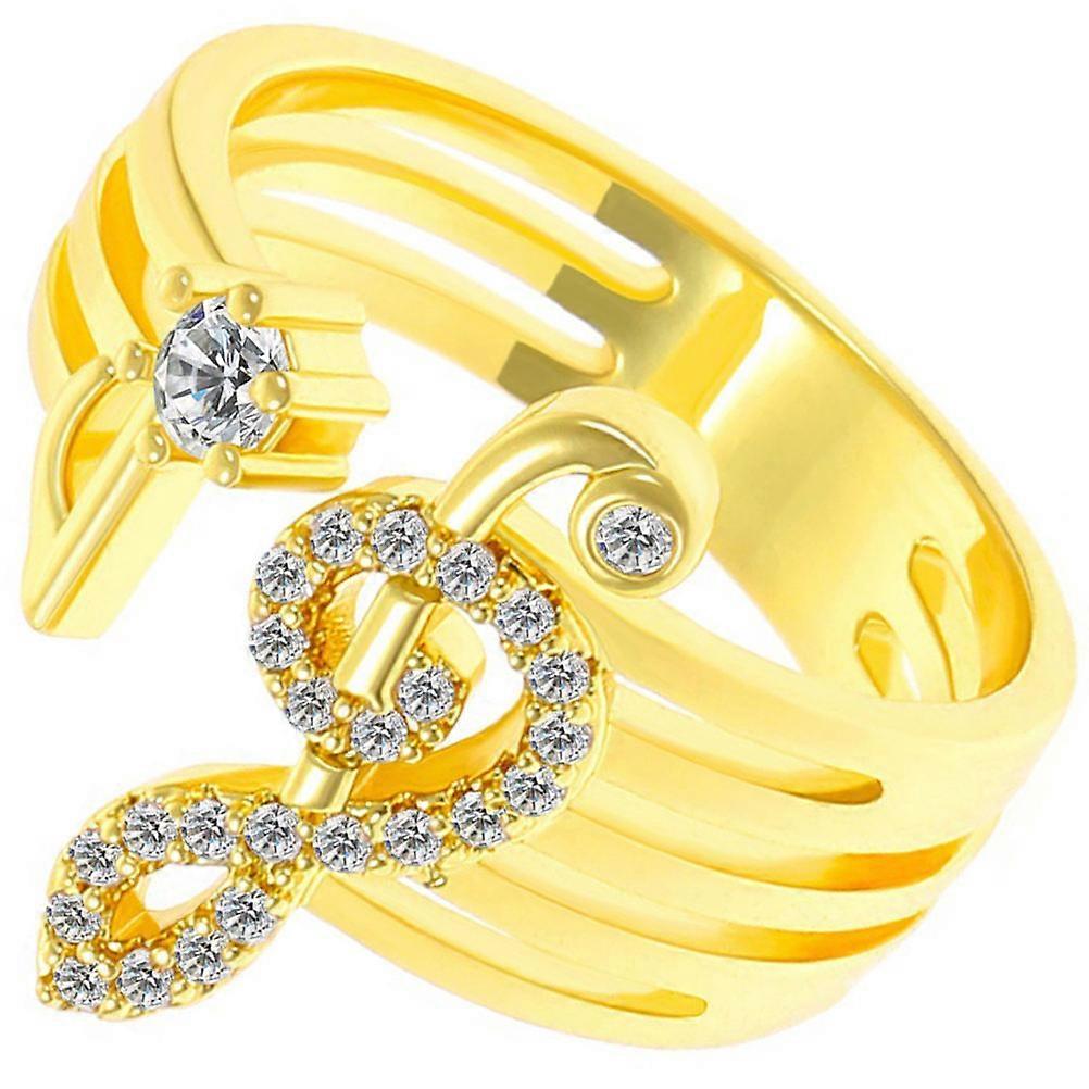 Ring Jewelry Golden 1.7x1.7cm for Engagement 1Set