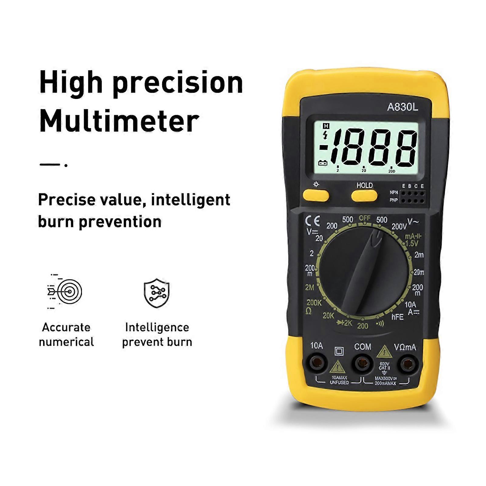 Digital LCD Voltmeter Ammeter Ohmmeter Multimeter Volt AC DC Tester Meter