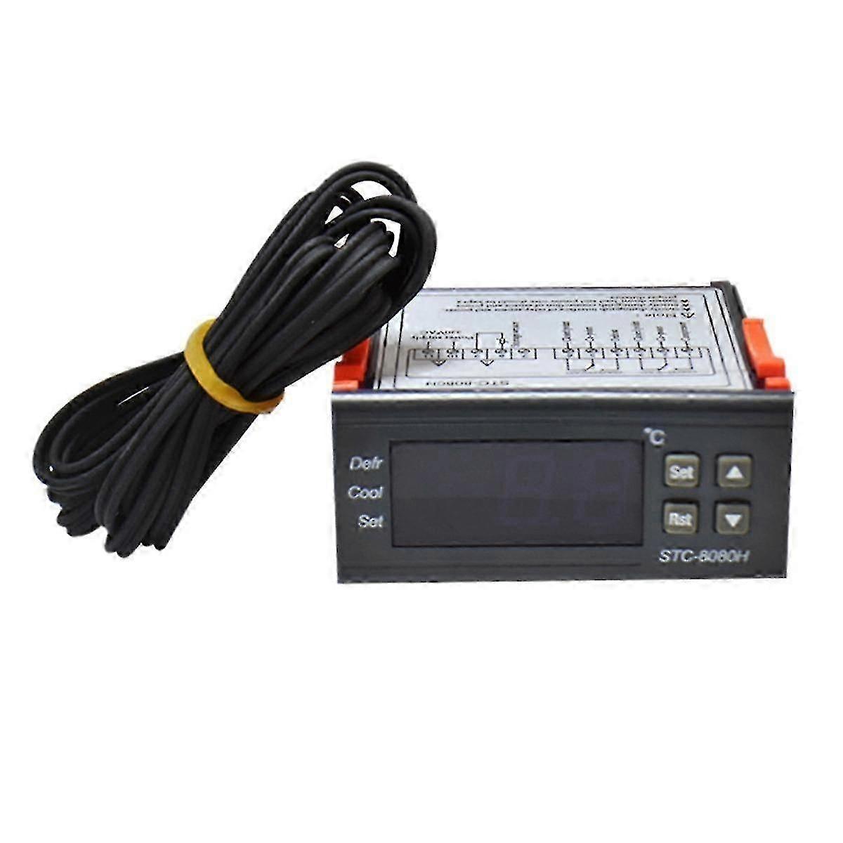 STC-8080H Temperature Controller Refrigerator Thermostat Digital Display Microcomputer Temperature JN