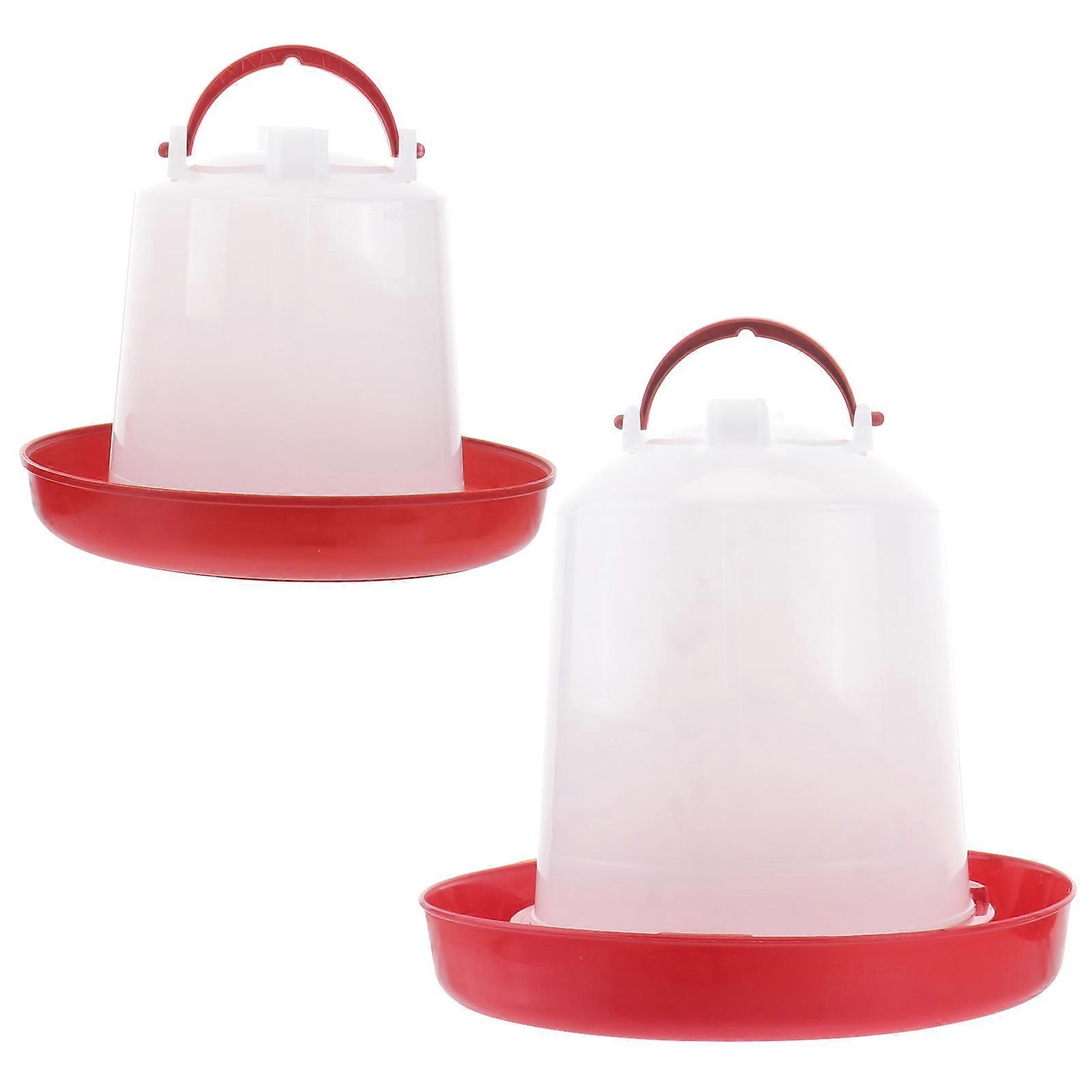Kyckling Vattenmatare Flaska Fjäderfä Hem 17x17cm -matat vattenflöde 2st
