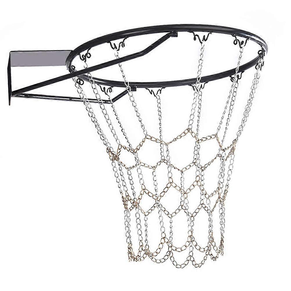 Basketball Court Accessories Square Metal Basketball Net Chain For Team Training Portable Ball Storage 1Set