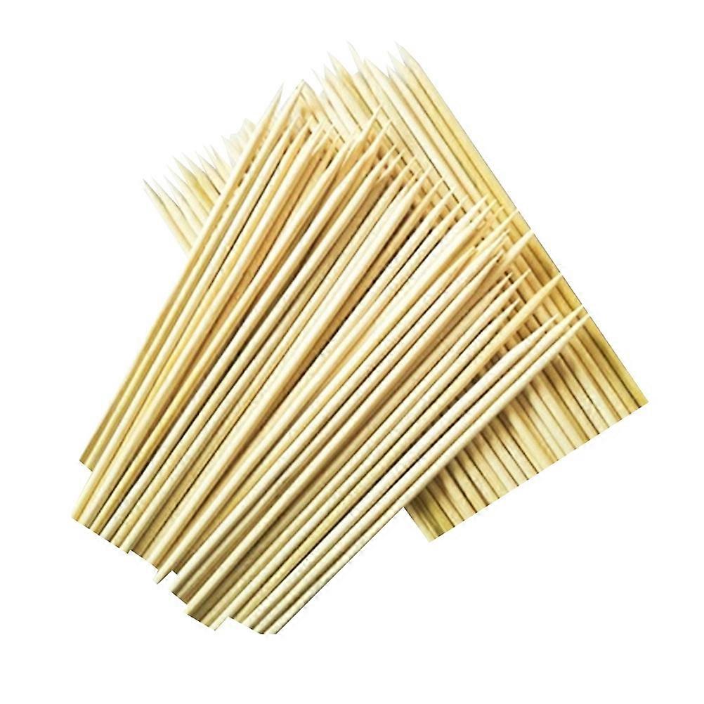 Grilling Accessories Bamboo Paddle Pick Skewers For BBQ Use 0.3x25cm Khaki Roasting 200Set