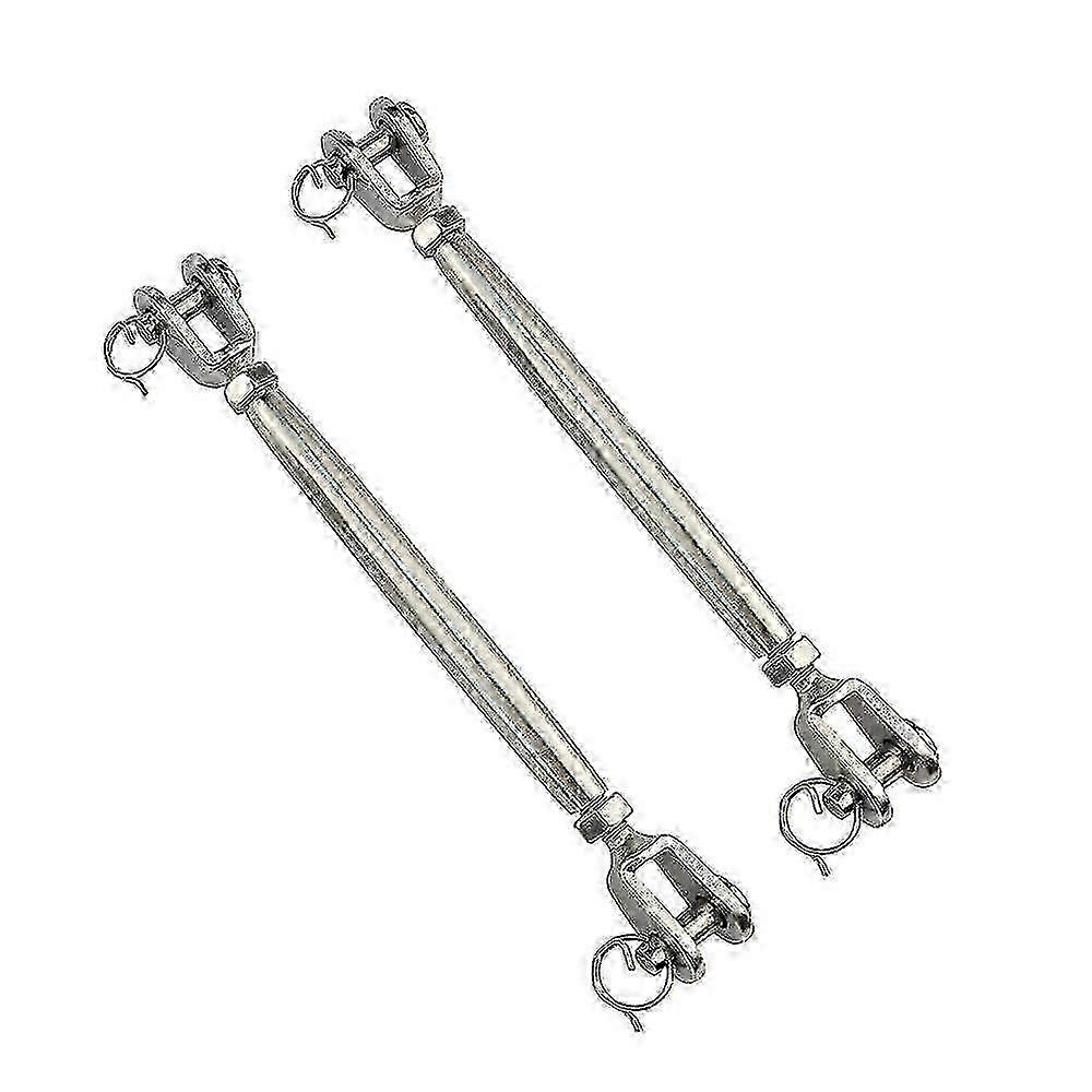 Durable Stainless Steel Marine Swivel Jaws with 2550 LB Load Limit - 2-Piece Set for Wire Rope Cable Connection