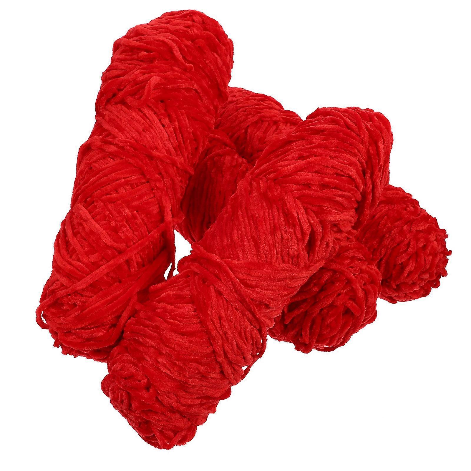 Gold Velvet Yarn Hand Knitting Thread for 4Pcs Scarf Material