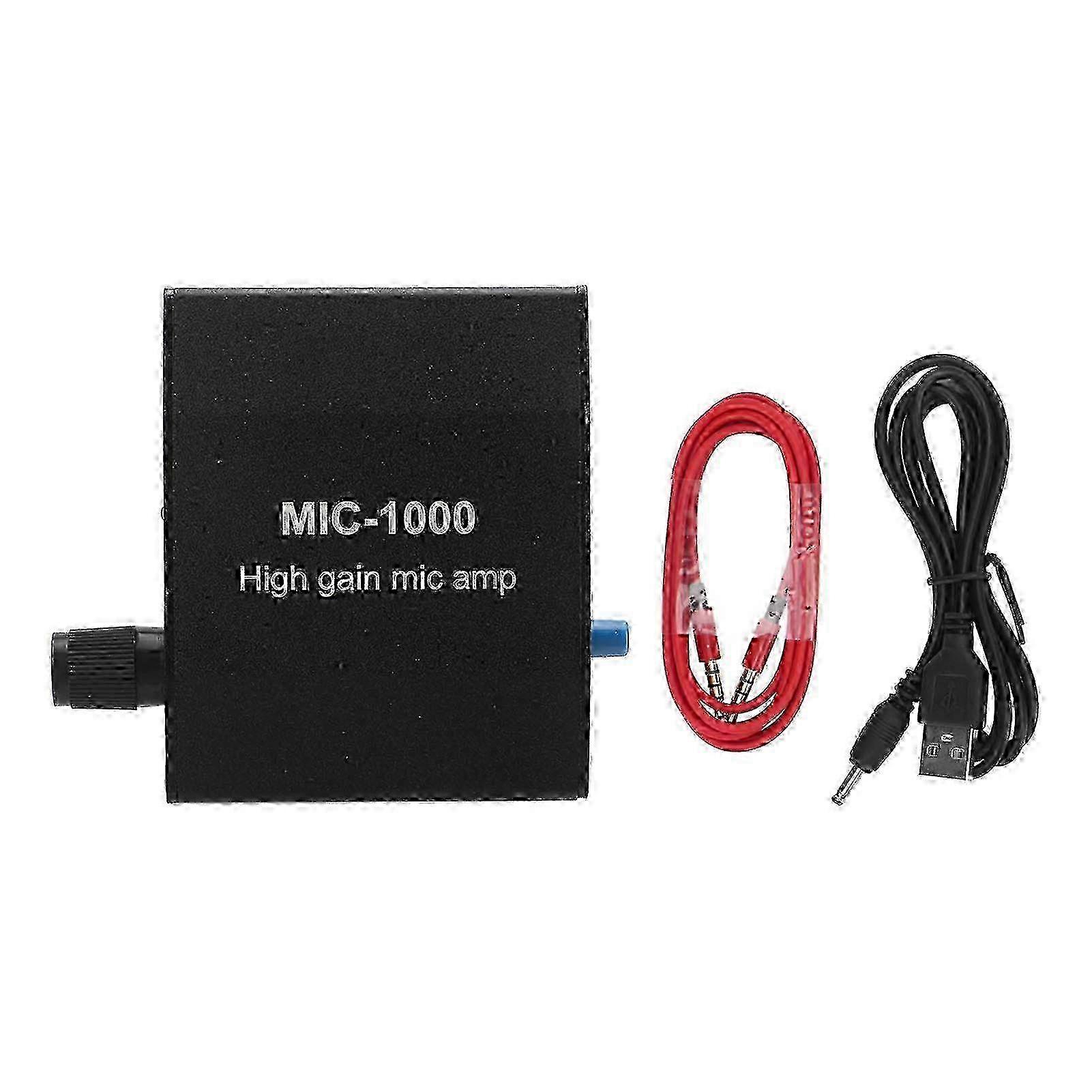 High Gain Microphone Amplifier Set with 1000x Amplification and Accessory Kit