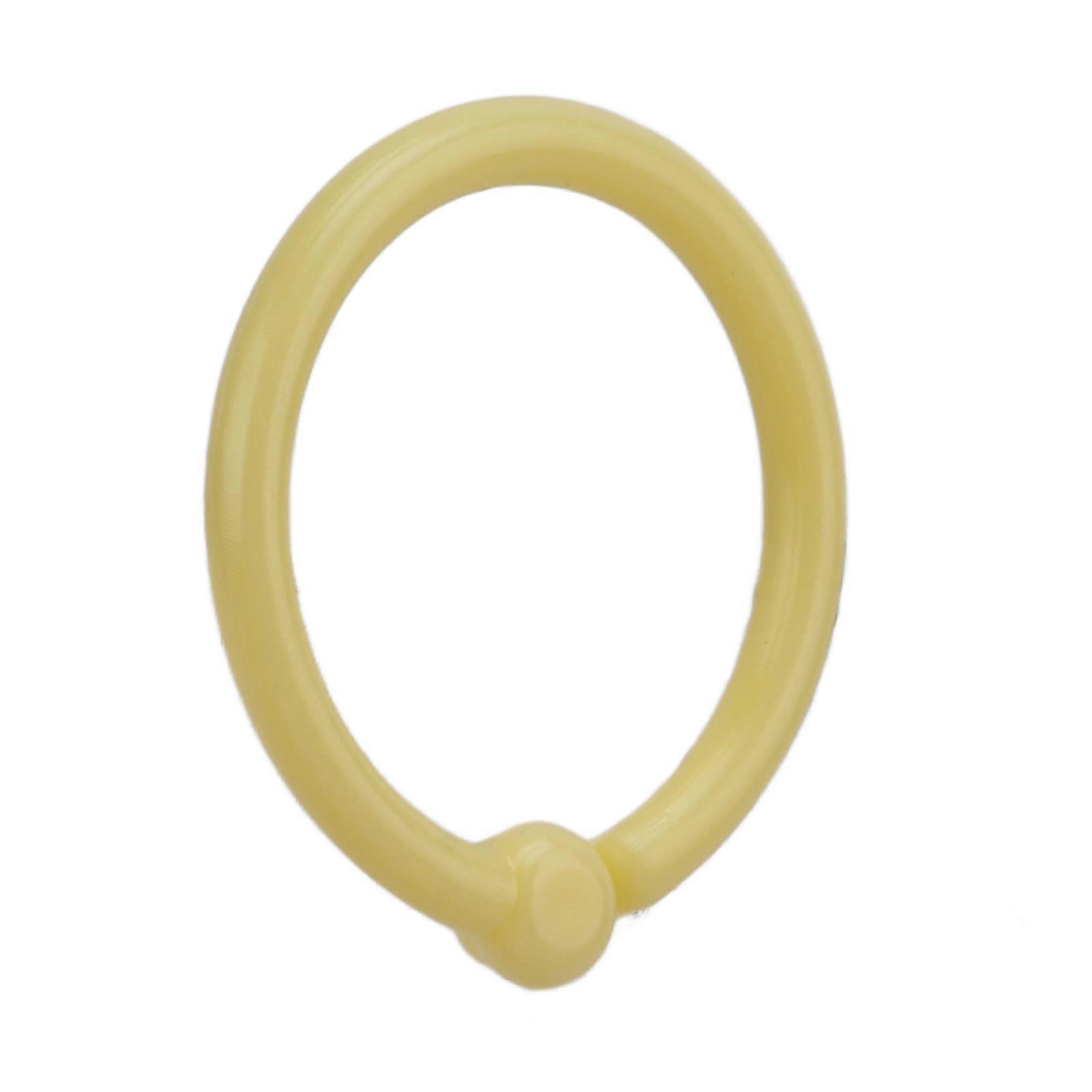 40 Pcs Binder Rings Multifunction Multiple Colors Round Hole Loose Leaf Paper Single RingsYellow