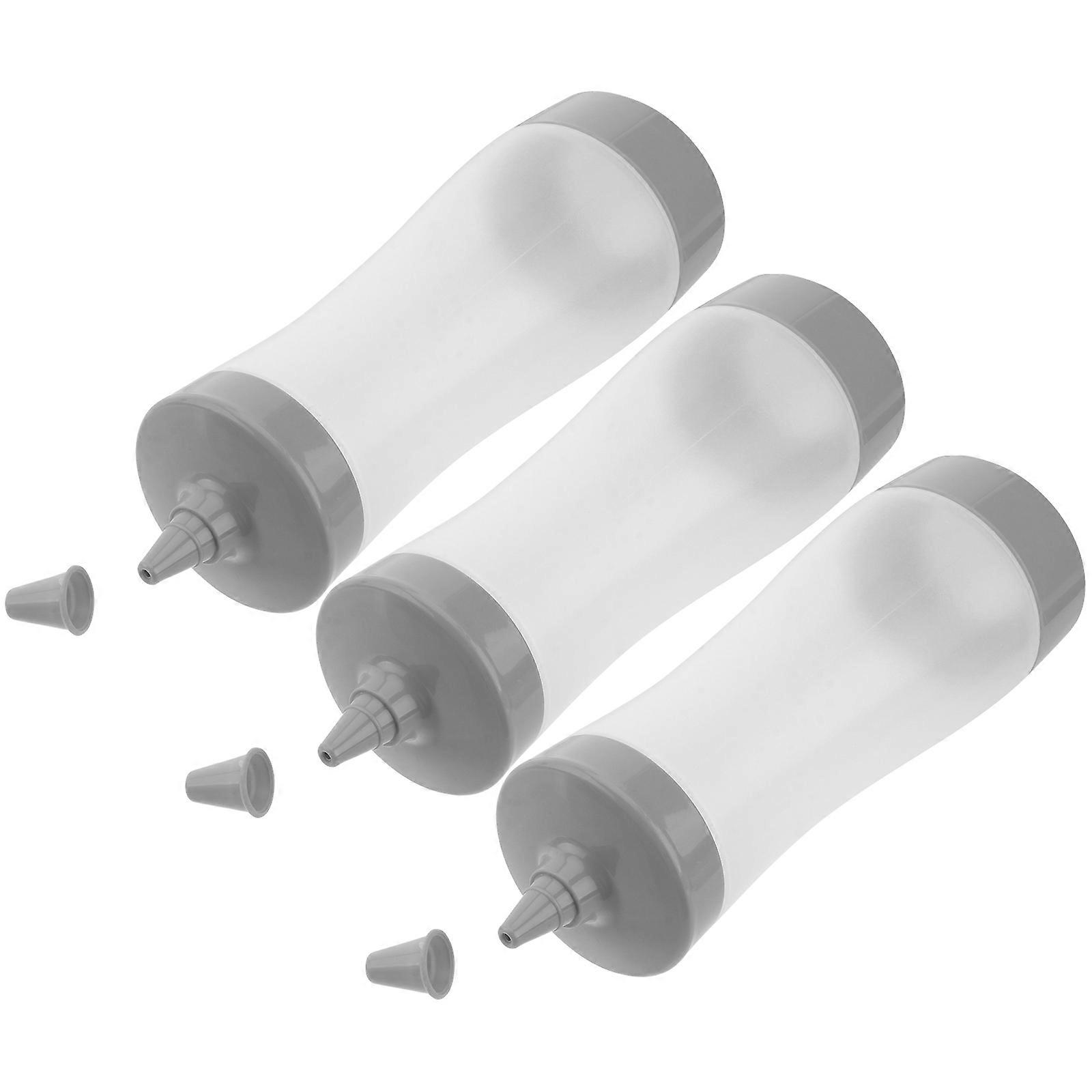 Squeeze Bottles for Home Use Made of PP and PE Safe and for Sauces 3pcs Multi Color