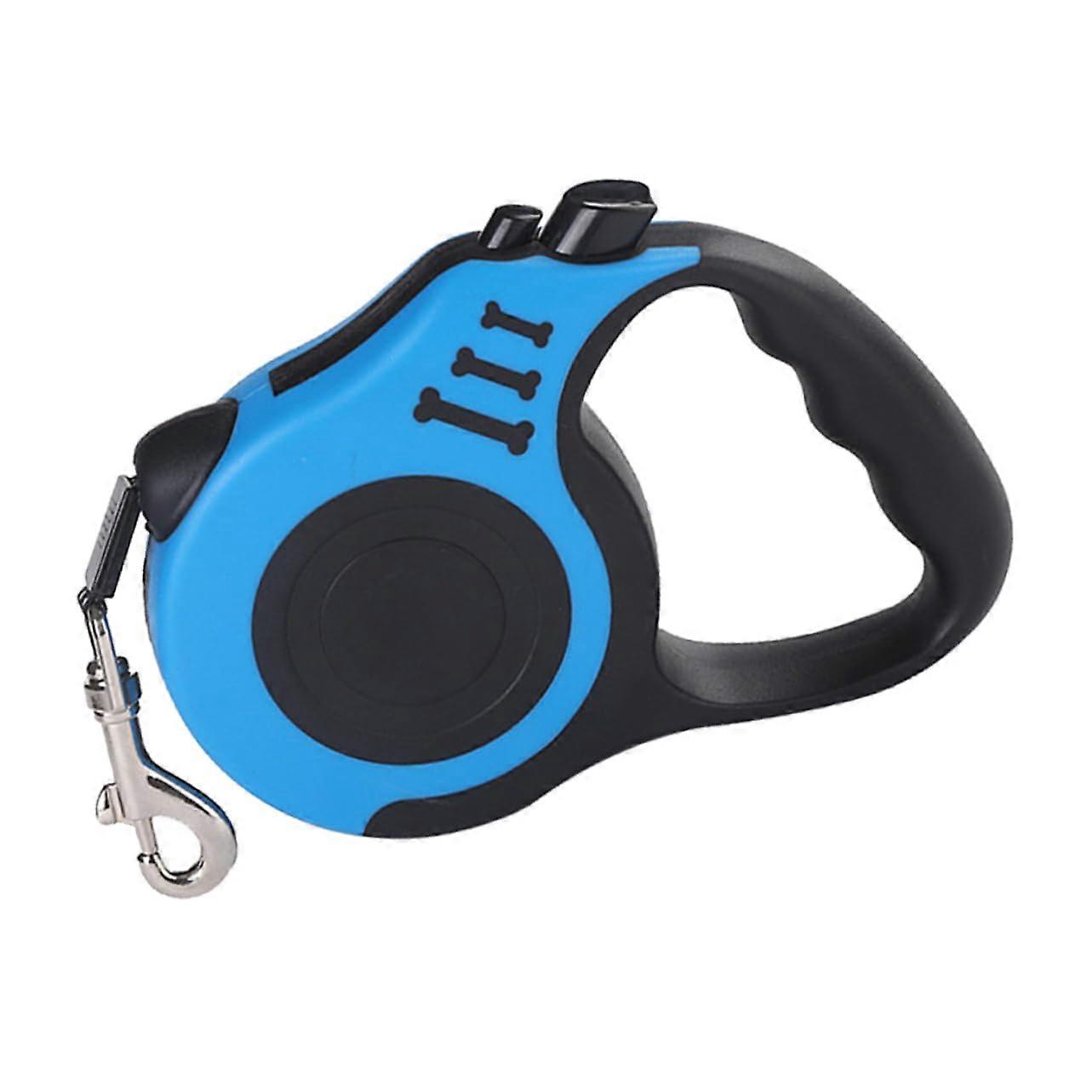 Automatic Extendable Dog Leash Blue Durable Metal Hook 13x9x4 Cm 1 Piece For Training And Pets
