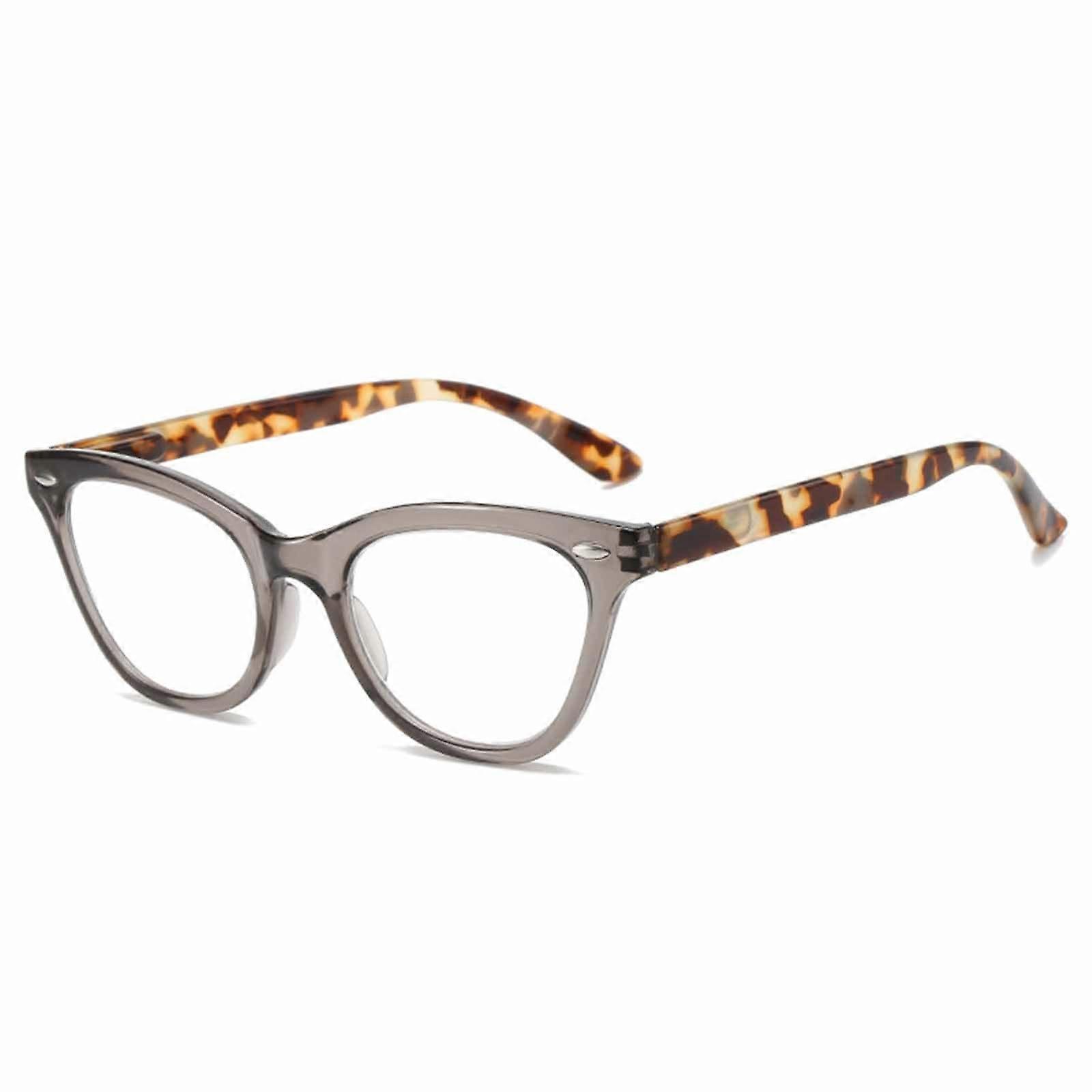 Blue Light Blocking Reading Glasses, AntiEye Fatigue (Color: Gray, Size: 3.0X1)