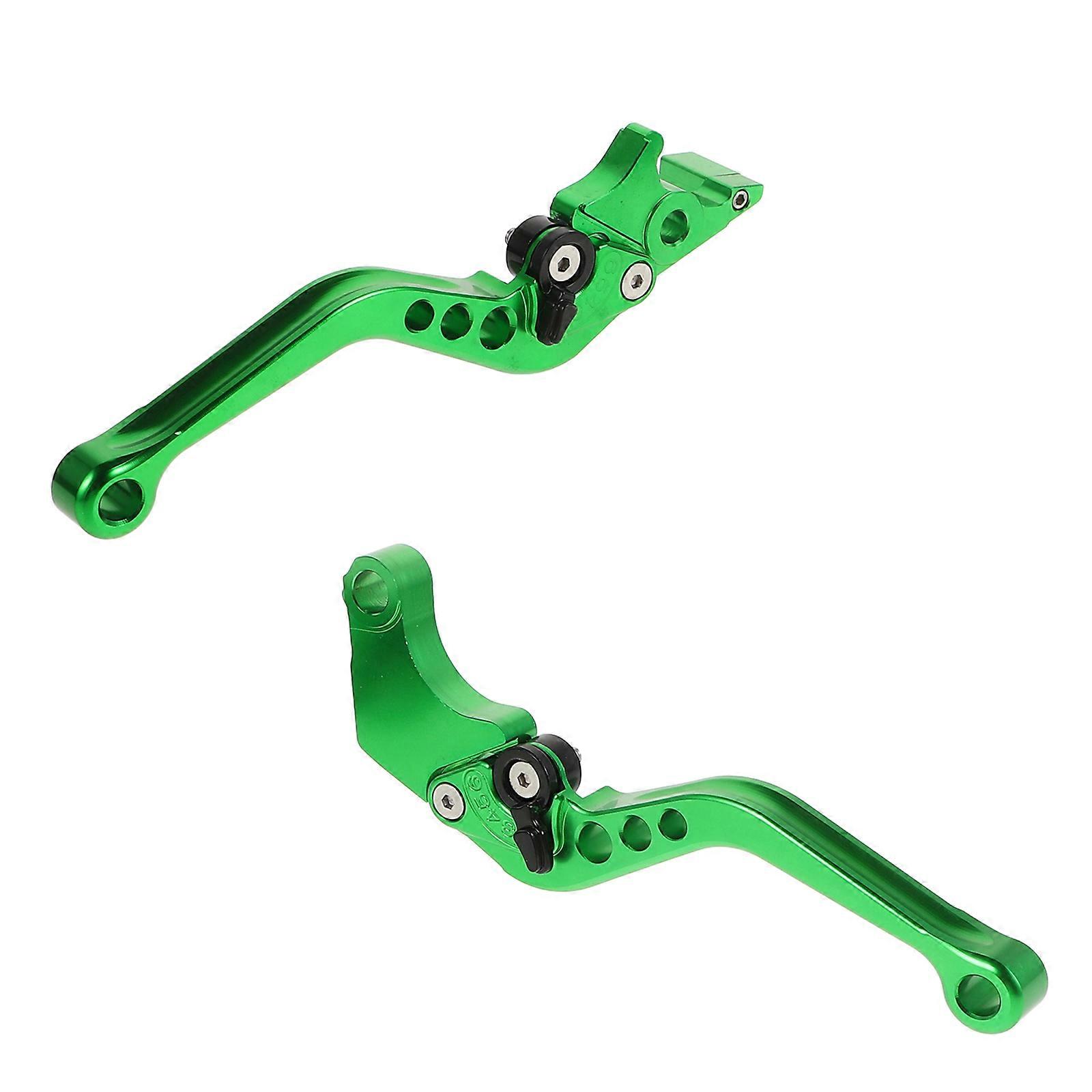 Green Motorcycle Brake and Clutch Levers Set made of Aluminium Alloy for Enhanced Control and Style