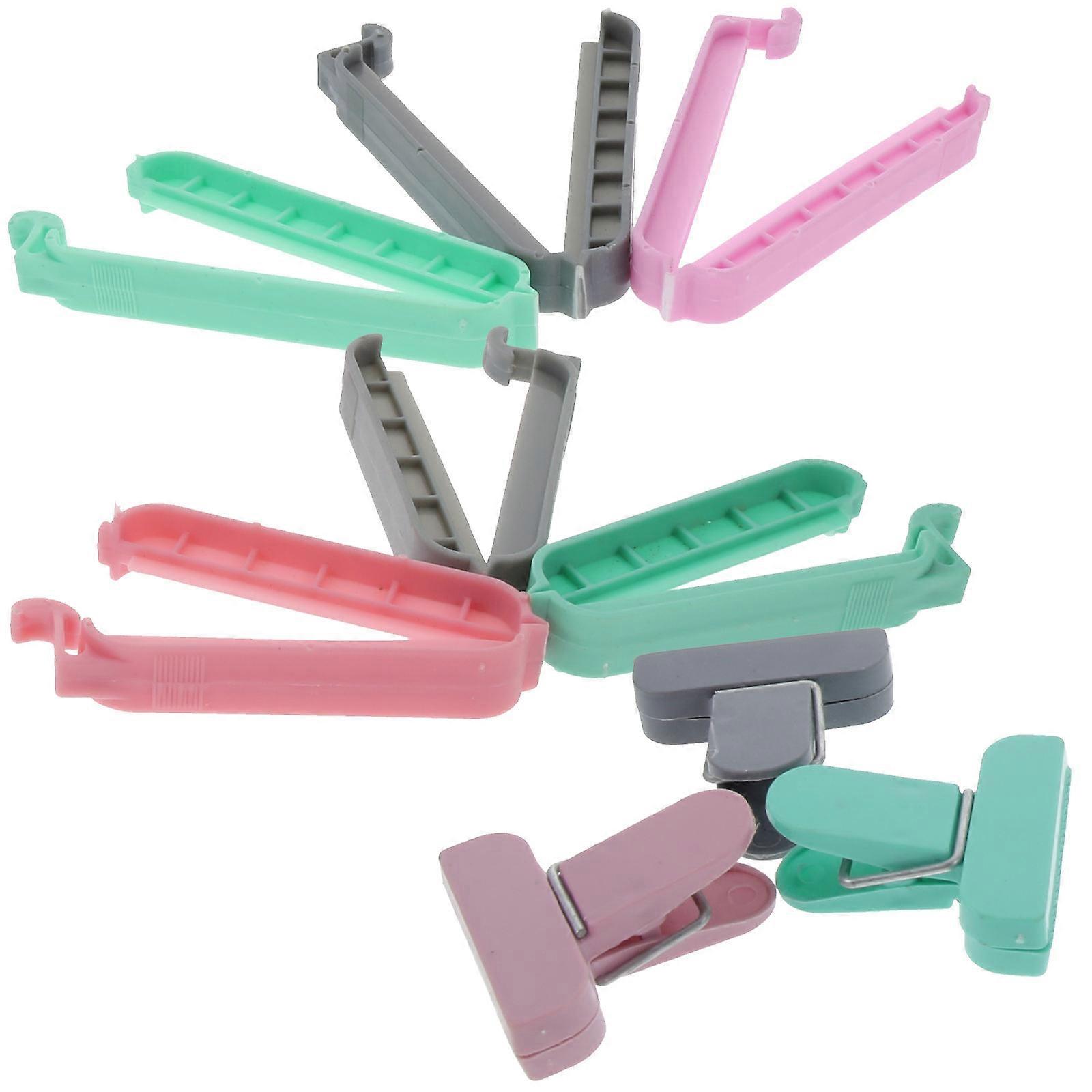 Poseklips for matposeforsegling Klemme for assorterte farger 10,3 x 1 x 1,5 cm matforsegling 36 stk