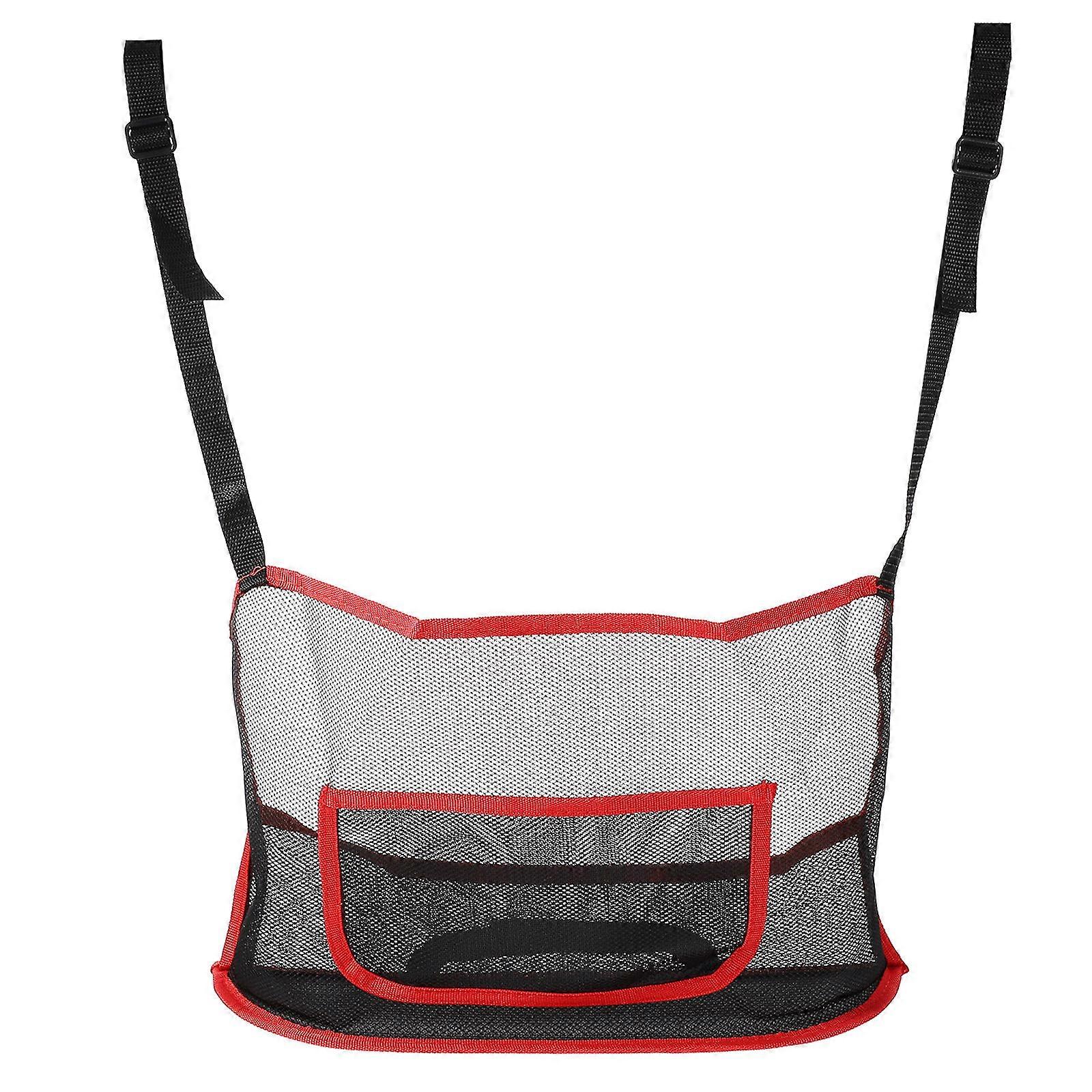 Car Organizer And Storage Netting Pouch Pet Barrier Rectangular Polyester 15.72X10.22X5.89inch 1Pcs