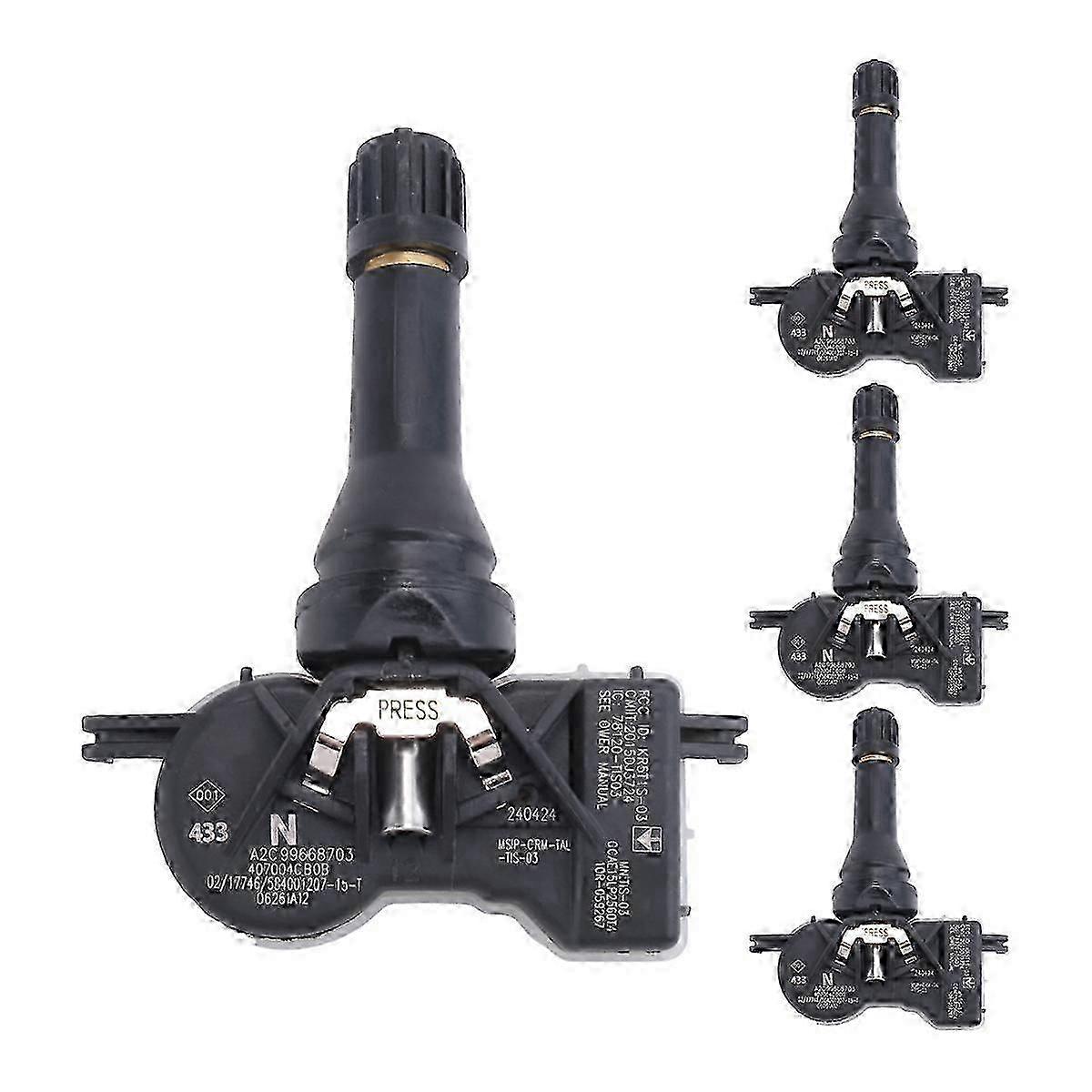 4PCS TPMS Tire Pressure Sensor 407004CB0B for J10 J11 NV200 Leaf Juke Note for Granta hwy