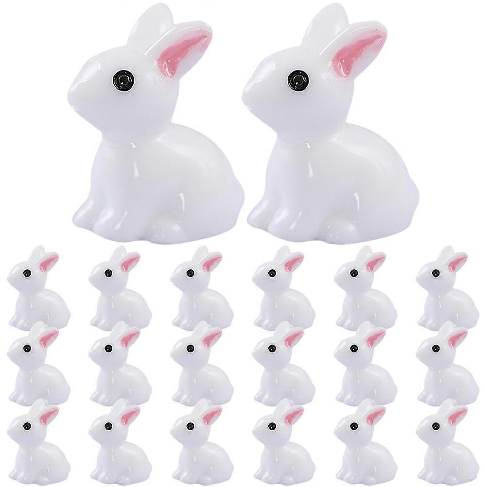 50Pcs Resin Easter Rabbit Micro Landscape Yard Decor Party Desktop Decoration