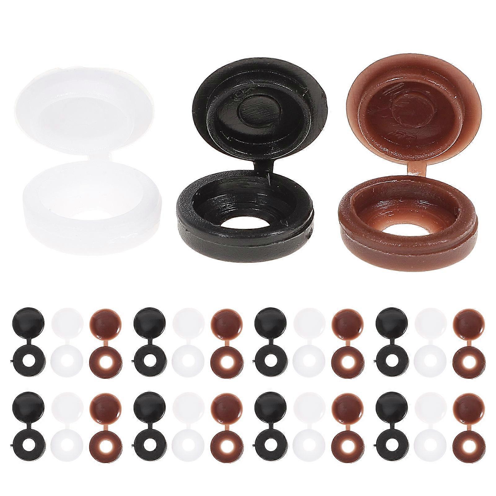 Screw Caps for Furniture Decoration Made of PE Durable and Protective 180 Pieces Assorted Color