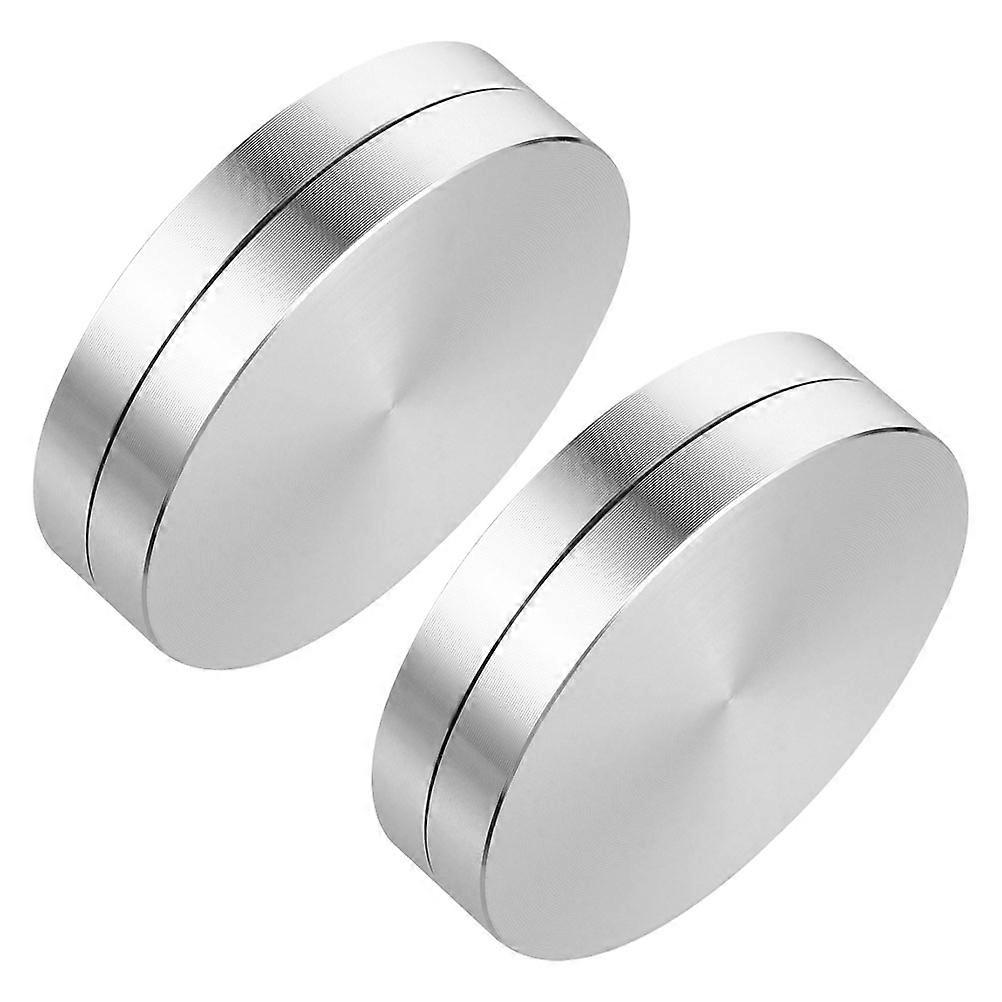 2Pcs Table Turntable Bearing Aluminum Base for Dining Table Glass