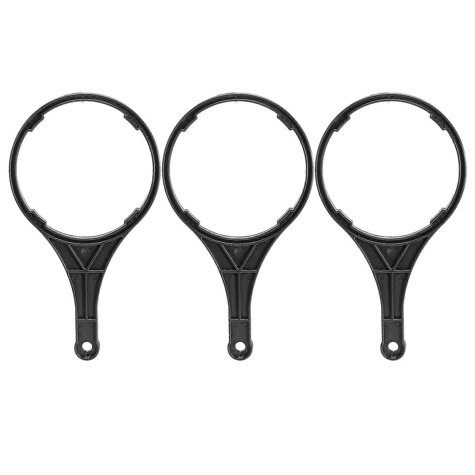 Water Purifier Spanner for Filter Housing Disassembly Made of Black Plastic with Fine Workmanship 3pcs Set