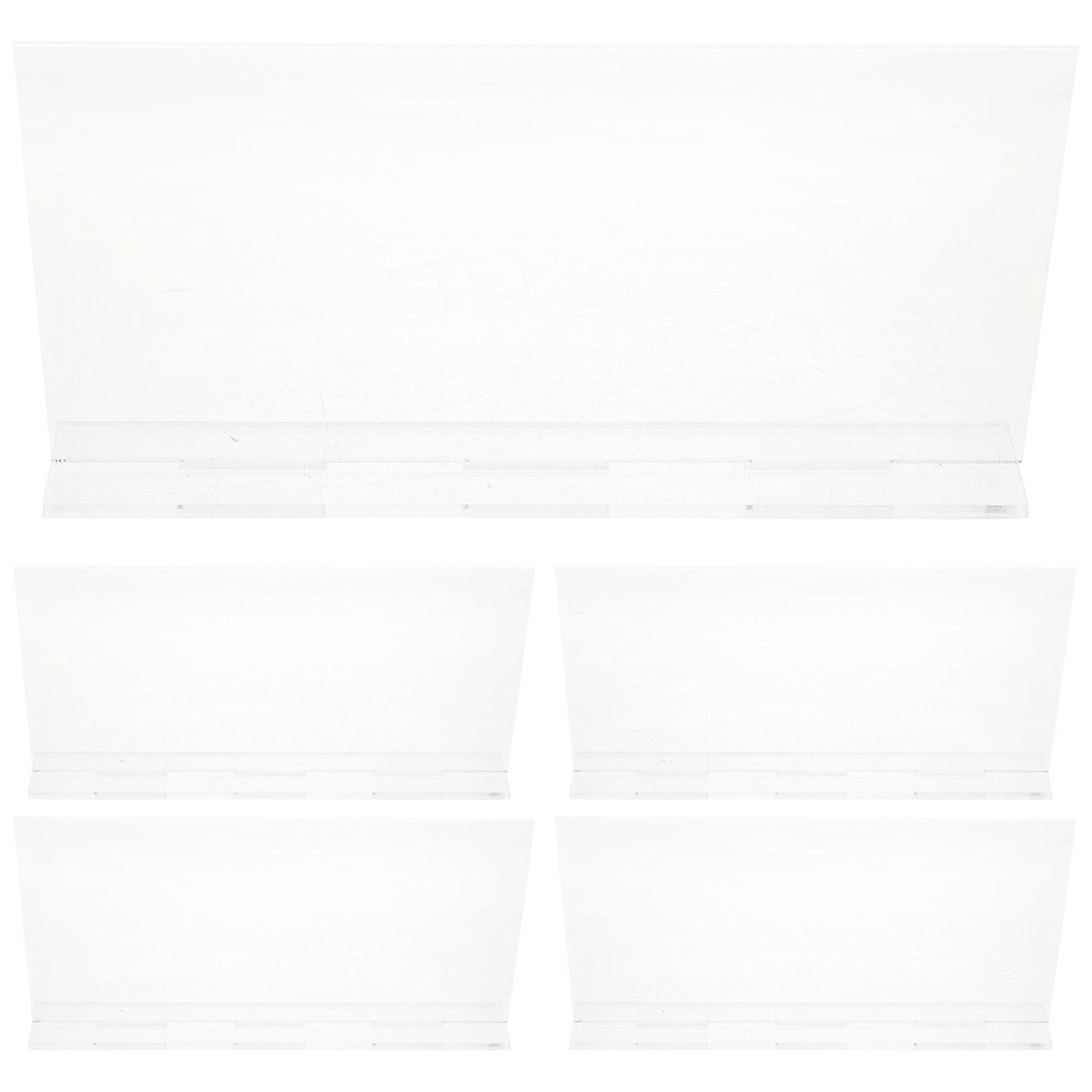 5pcs Sturdy Acrylic Card Stand for Office Desktop Name Plate Sign and Meeting Identity Display