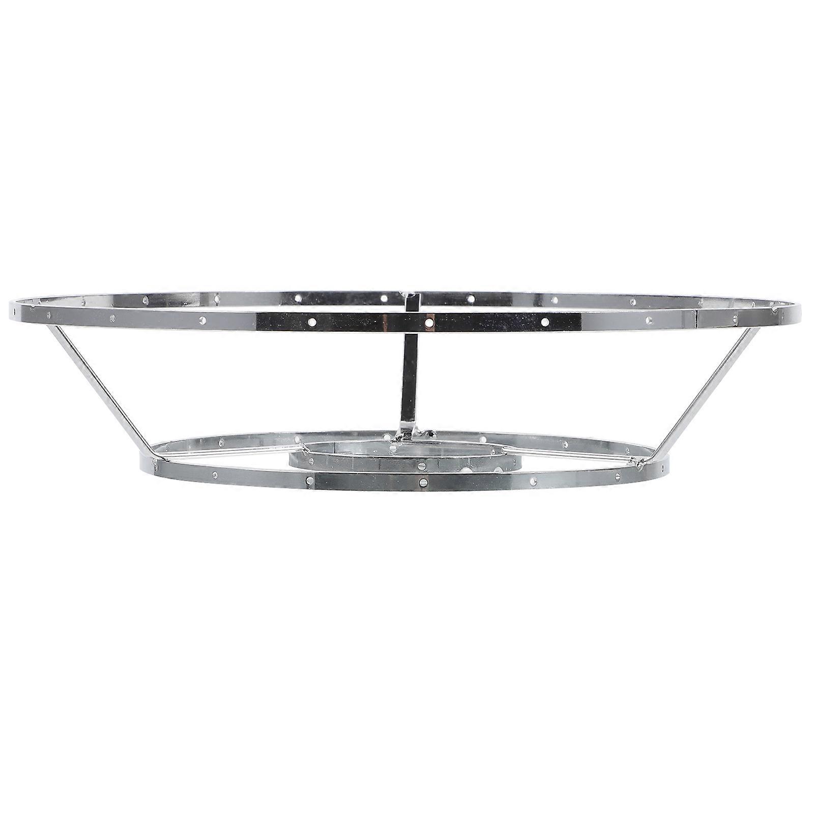 Silver Iron Lampshade Frame for DIY Home Decoration Practical and Durable Silver Color 6.3 Inches