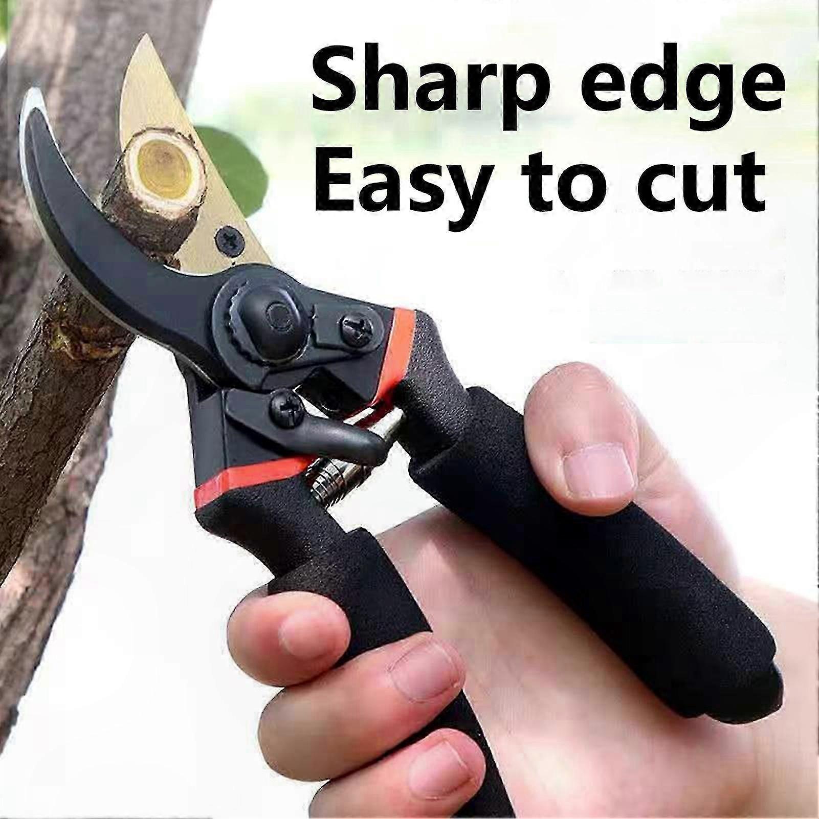High-Quality Pruning Shears with Safety Lock and Non-Slip Grip for Garden Use