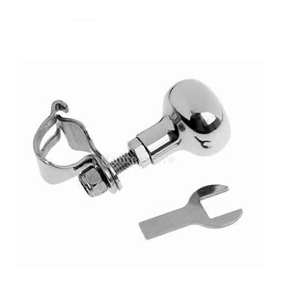 مقبض عجلة القيادة للقارب البحري زيادة عزم الدوران الفضي الفولاذ المقاوم للصدأ 1 قطعة