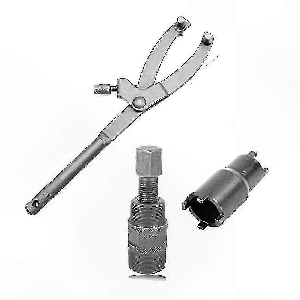 3-Piece Adjustable Wrench Set with 20mm, 24mm, 27mm Sizes for Flywheel and Clutch Hub Removal Tools